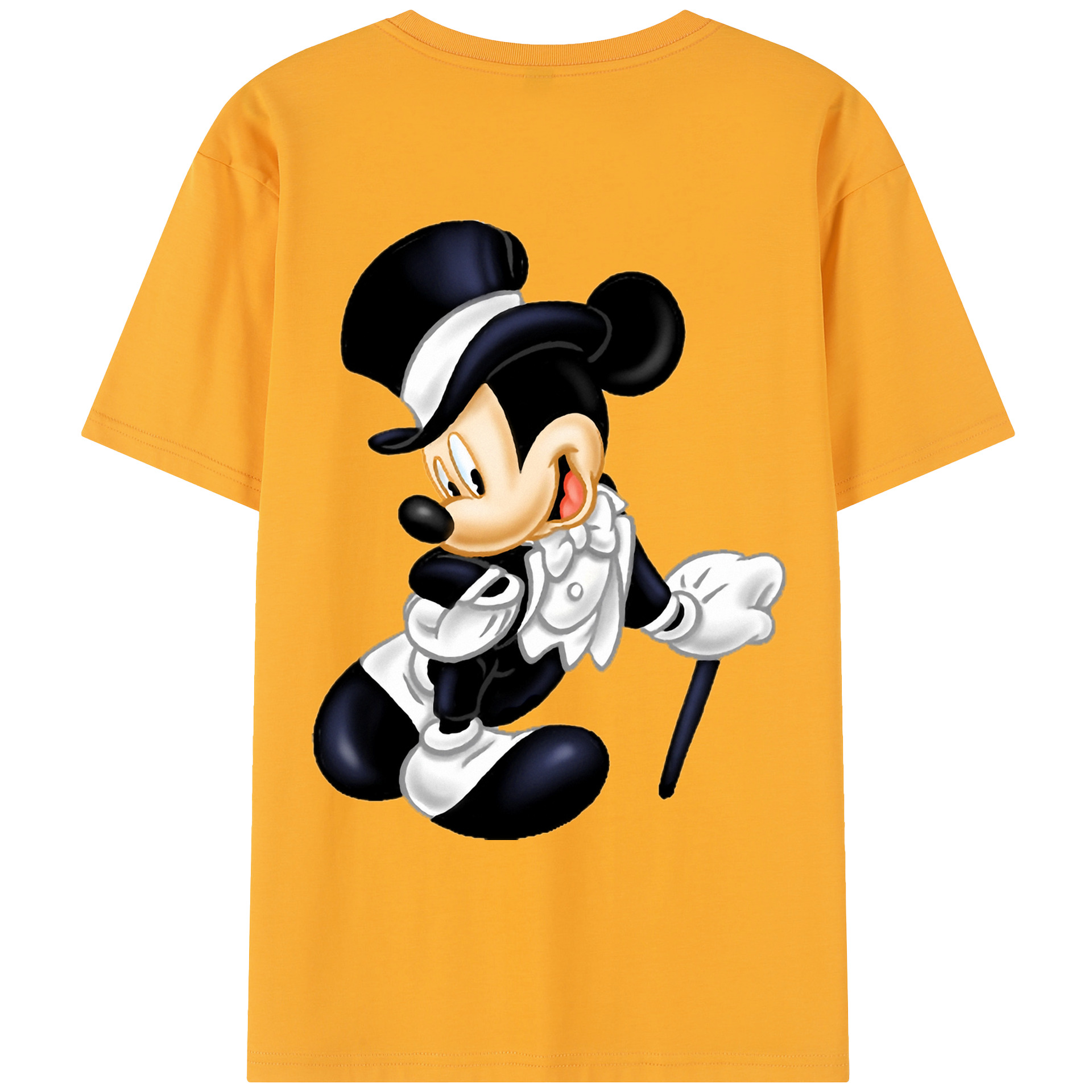 （画像用） ミッキーマウス Mickey Mouse レディース半袖Tシャツ(バックプリント)