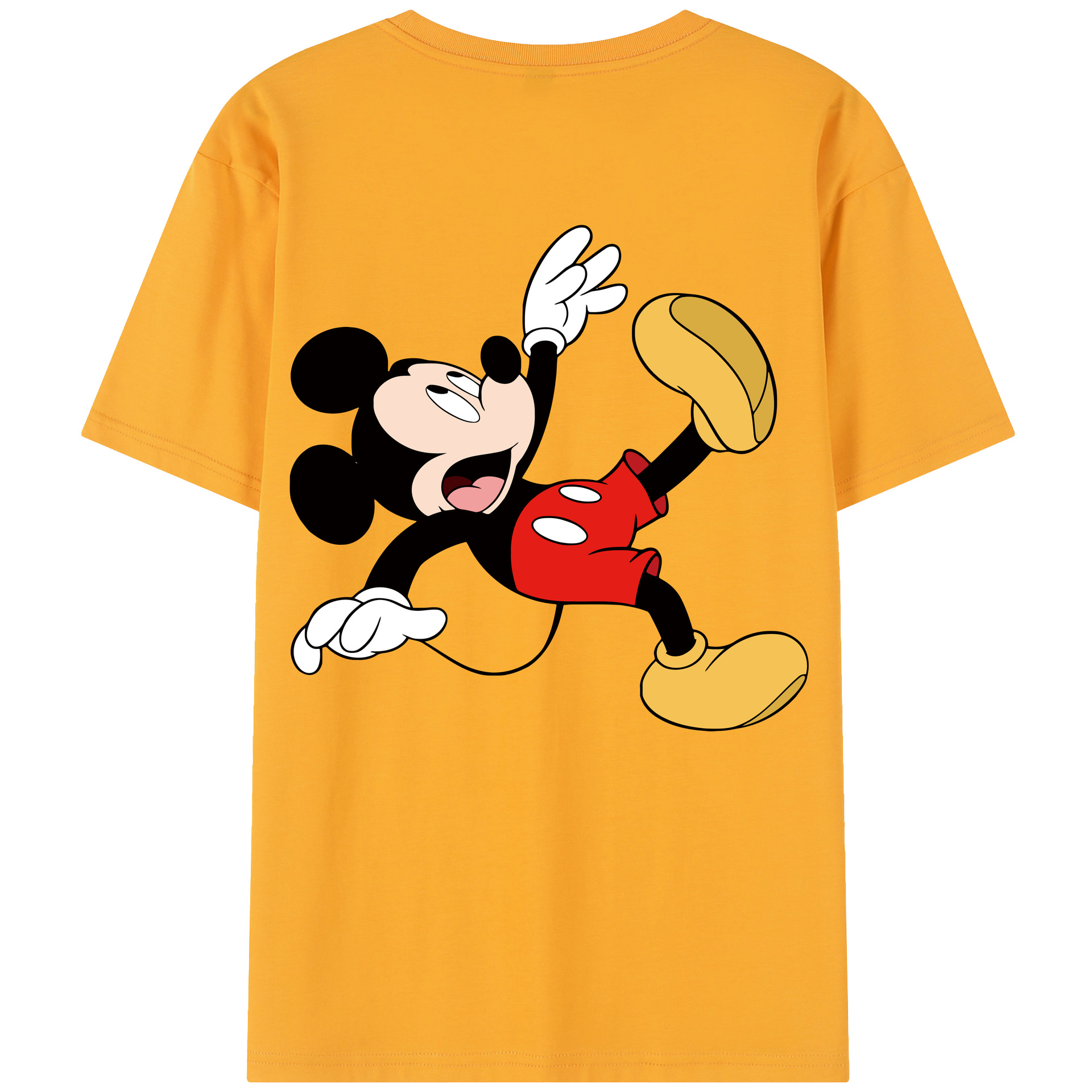 （画像用） ミッキーマウス Mickey Mouse レディース半袖Tシャツ(バックプリント)