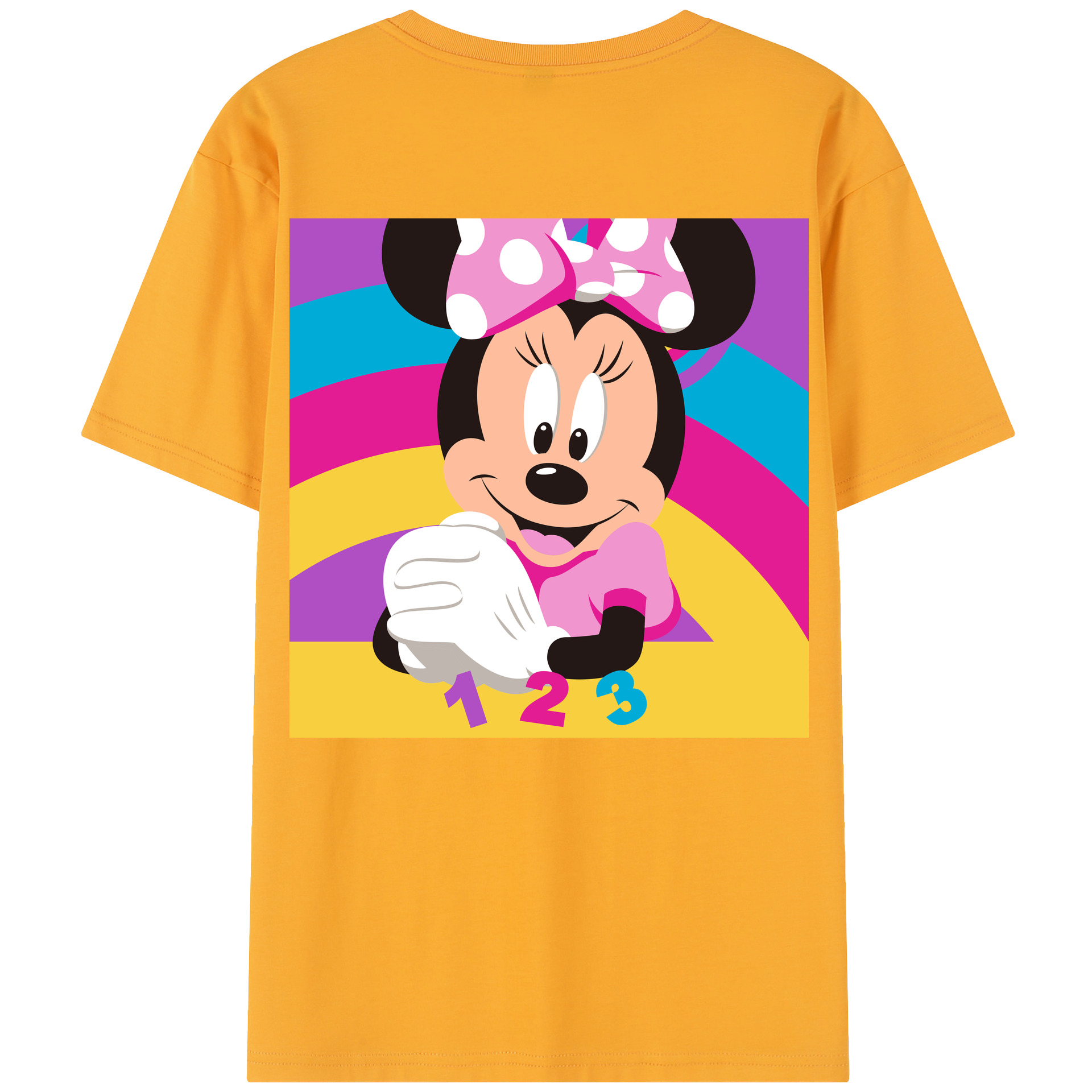 （画像用） ミッキーマウス Mickey Mouse レディース半袖Tシャツ(バックプリント)