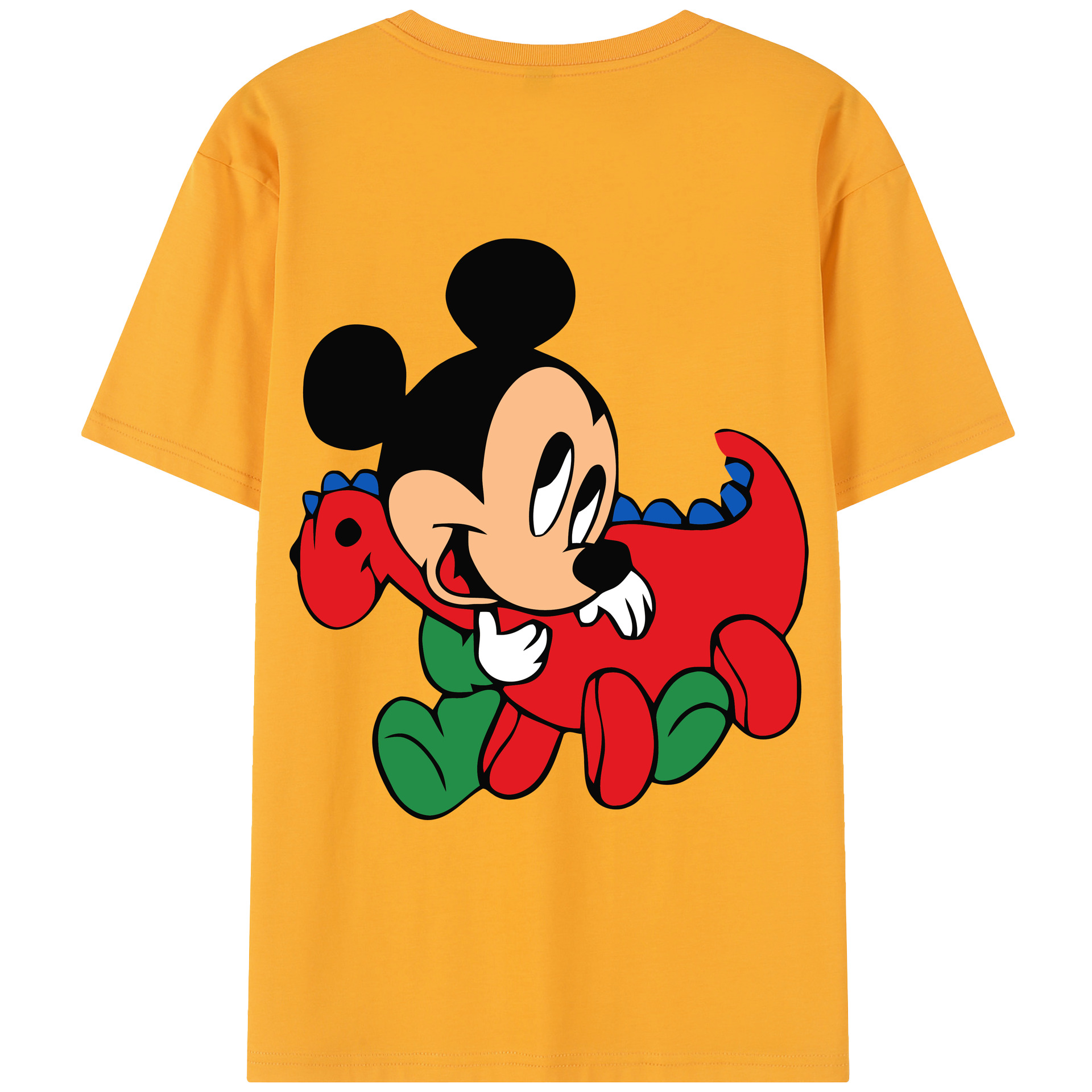 （画像用） ミッキーマウス Mickey Mouse レディース半袖Tシャツ(バックプリント)