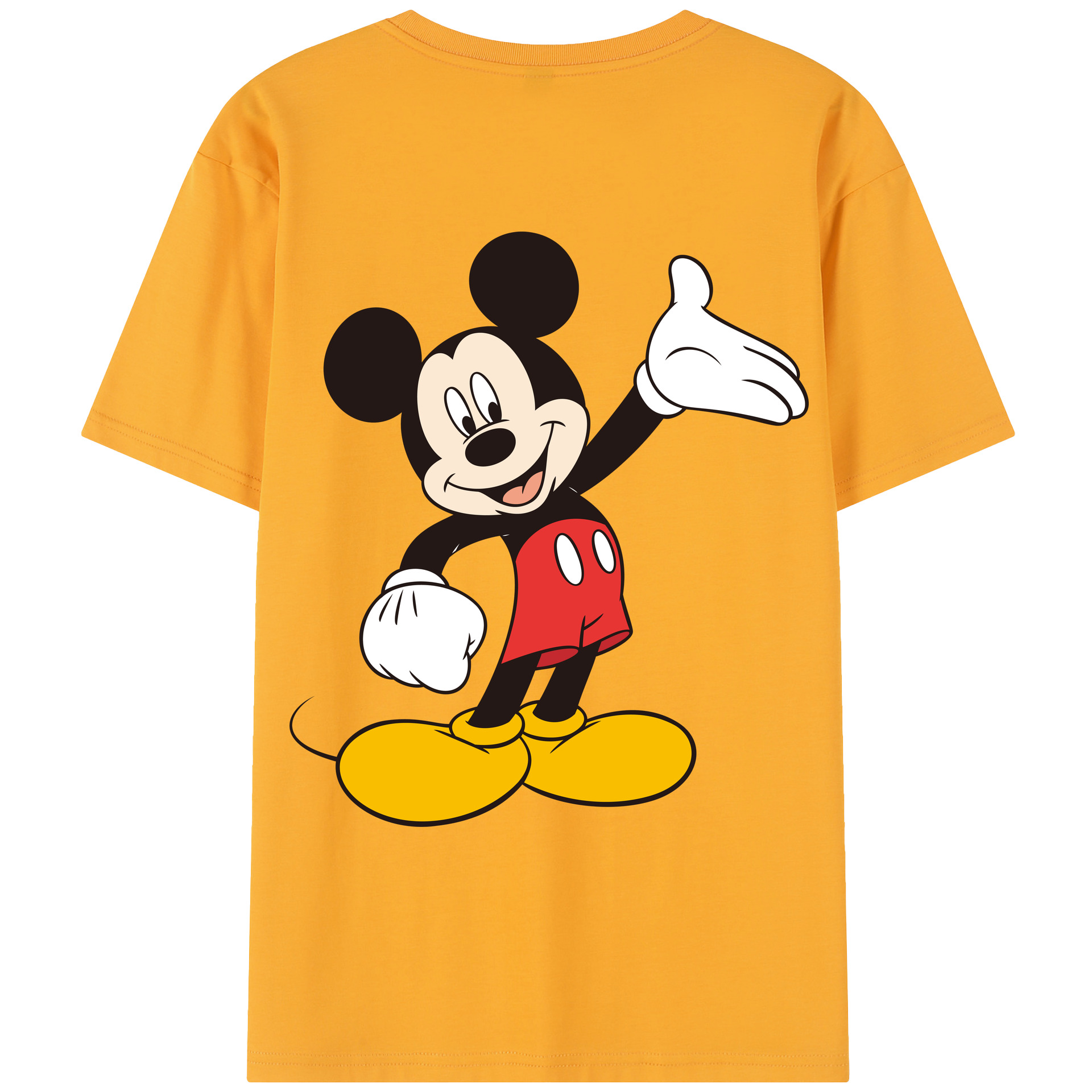 （画像用） ミッキーマウス Mickey Mouse レディース半袖Tシャツ(バックプリント)