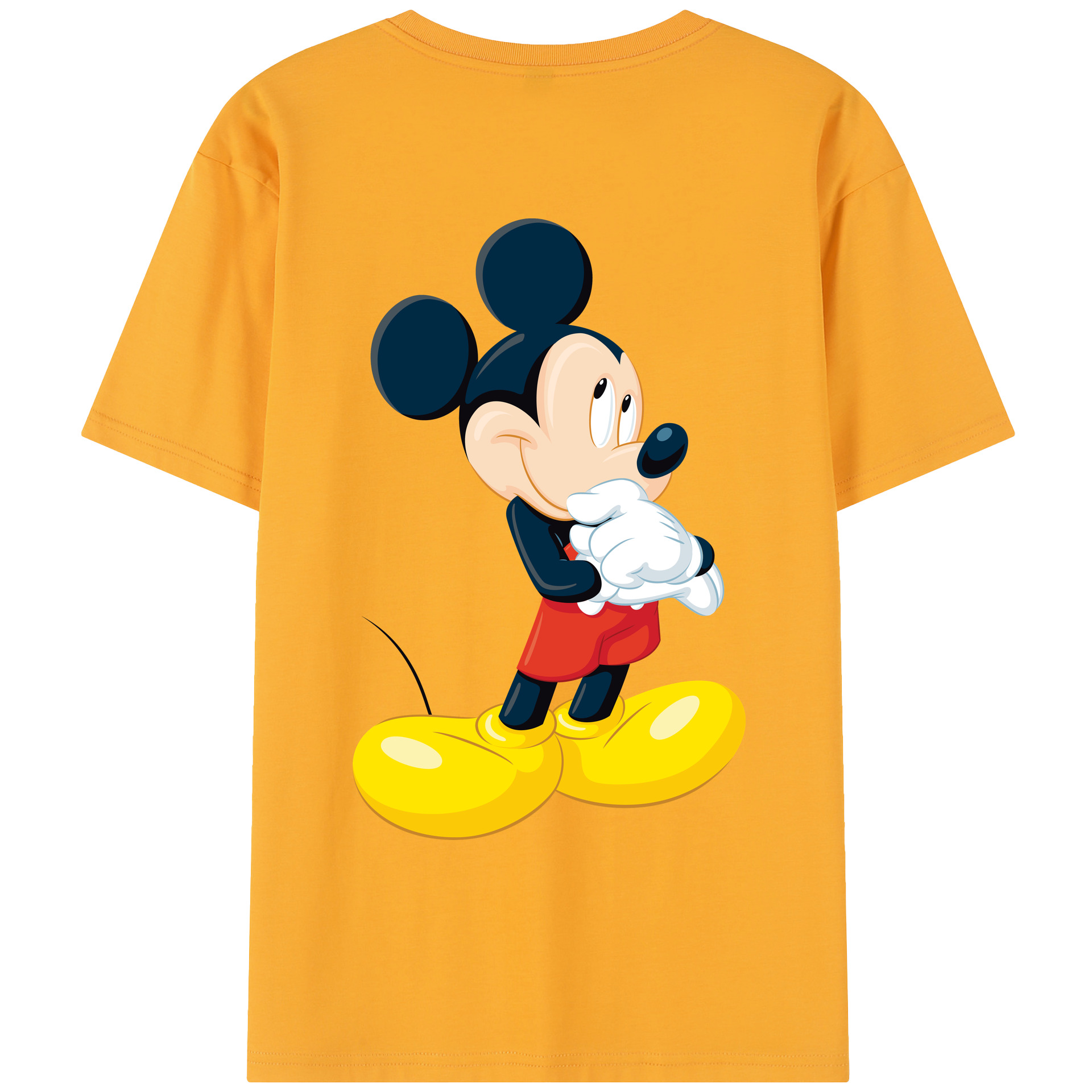 （画像用） ミッキーマウス Mickey Mouse レディース半袖Tシャツ(バックプリント)