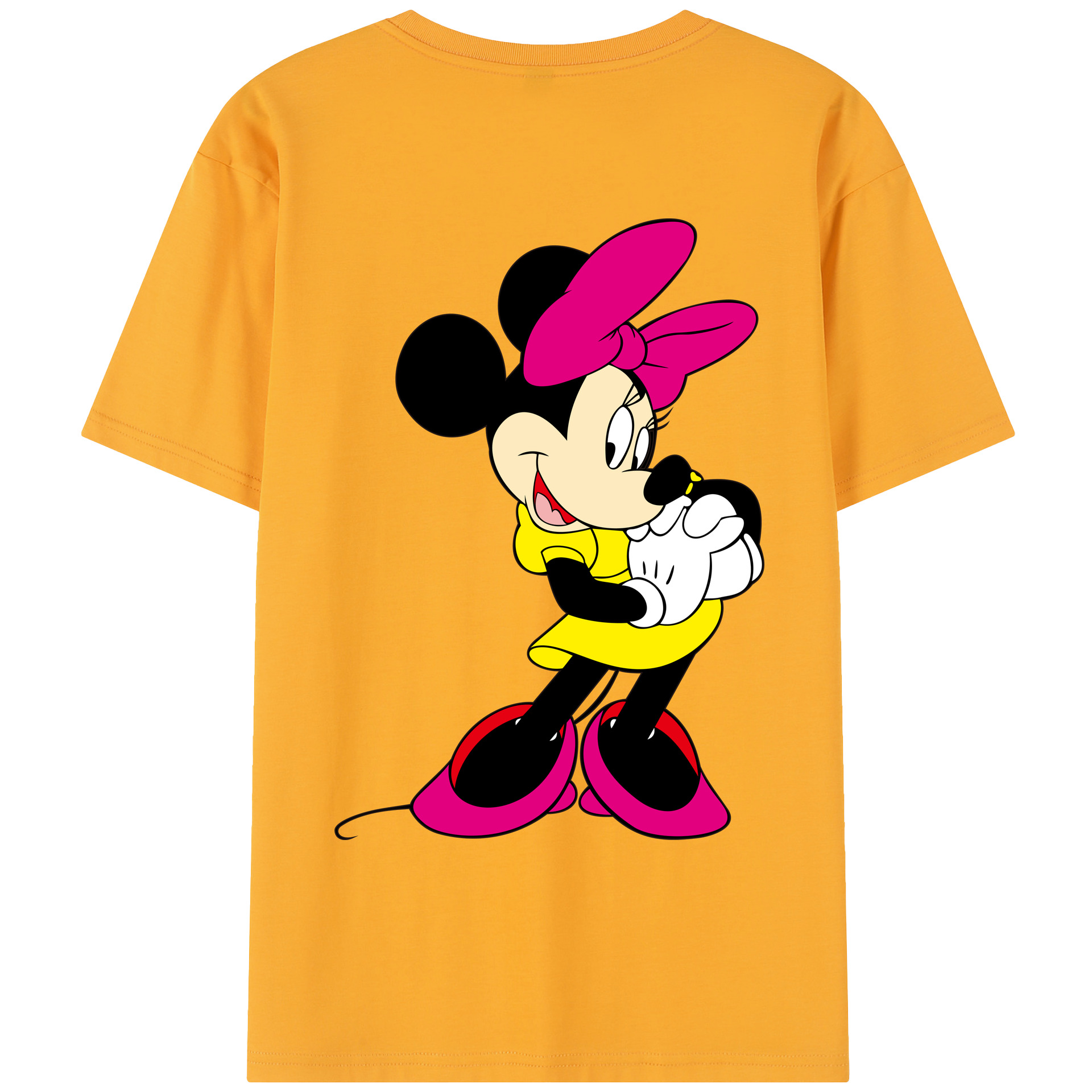 （画像用） ミッキーマウス Mickey Mouse レディース半袖Tシャツ(バックプリント)