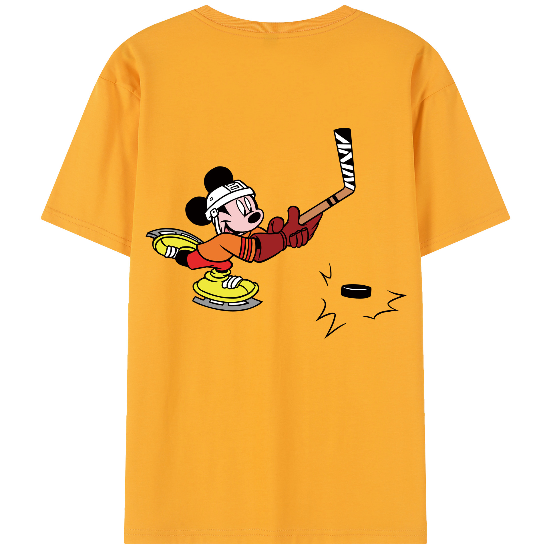 （画像用） ミッキーマウス Mickey Mouse レディース半袖Tシャツ(バックプリント)