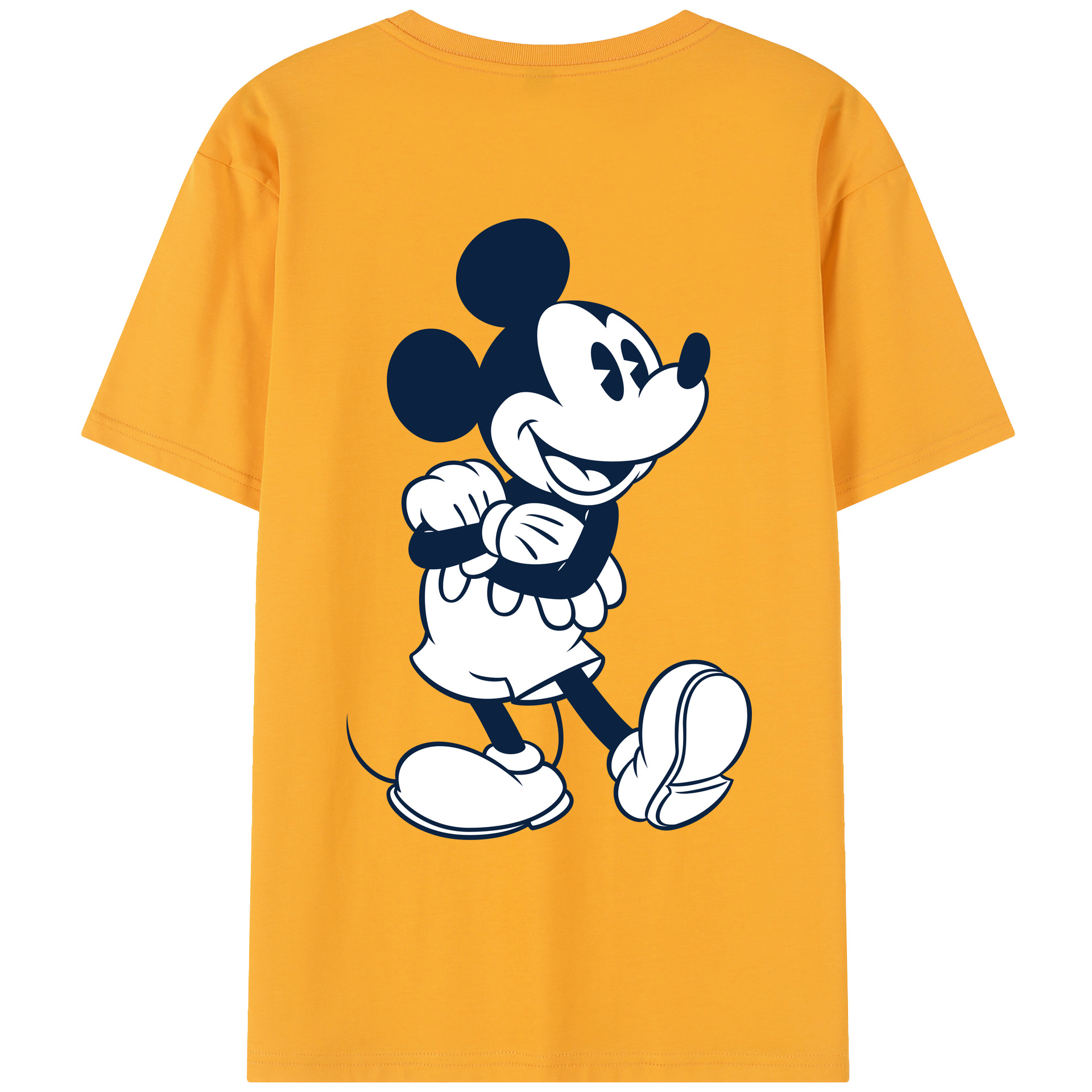 （画像用） ミッキーマウス Mickey Mouse レディース半袖Tシャツ(バックプリント)