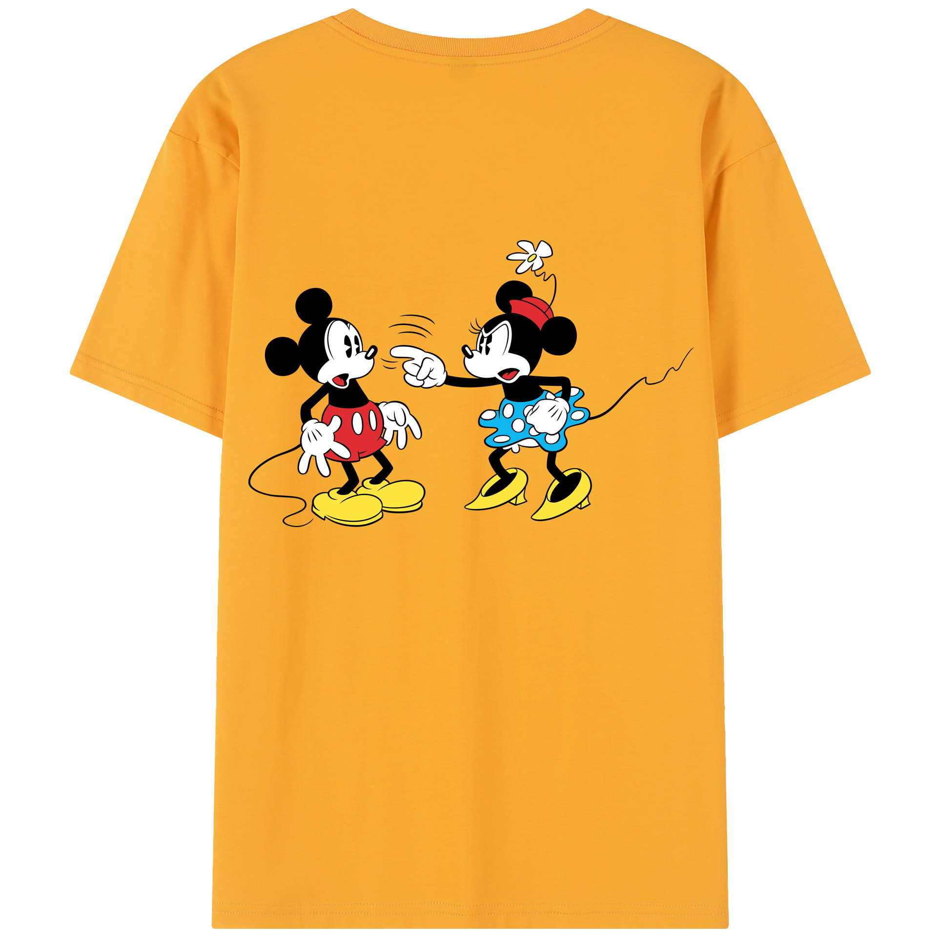 （画像用） ミッキーマウス Mickey Mouse レディース半袖Tシャツ(バックプリント)