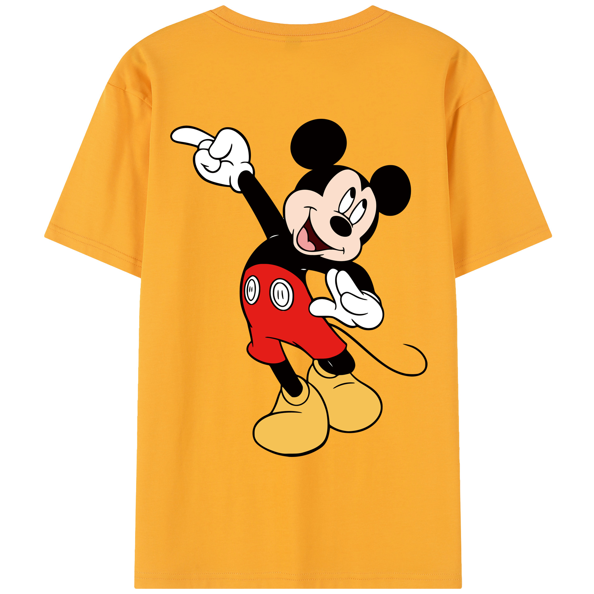 ミッキーマウス Mickey Mouse レディース半袖Tシャツ(バックプリント)