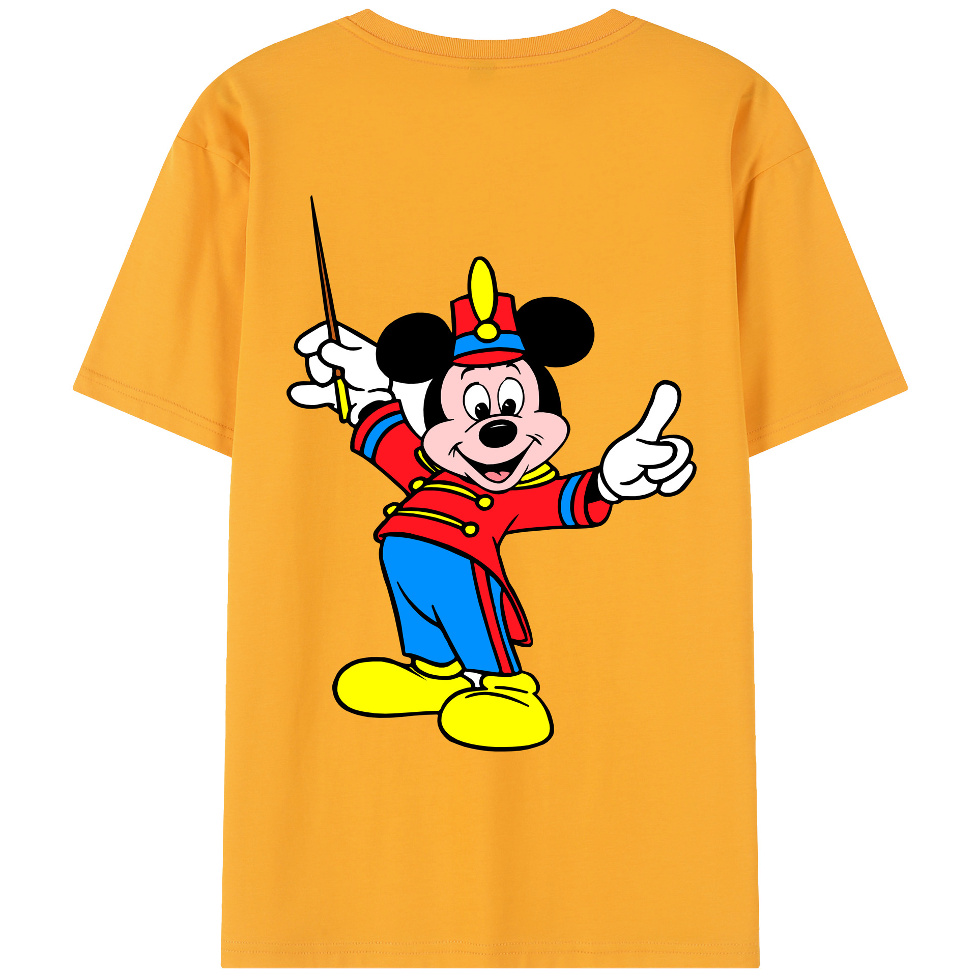ミッキーマウス Mickey Mouse レディース半袖Tシャツ(バックプリント)