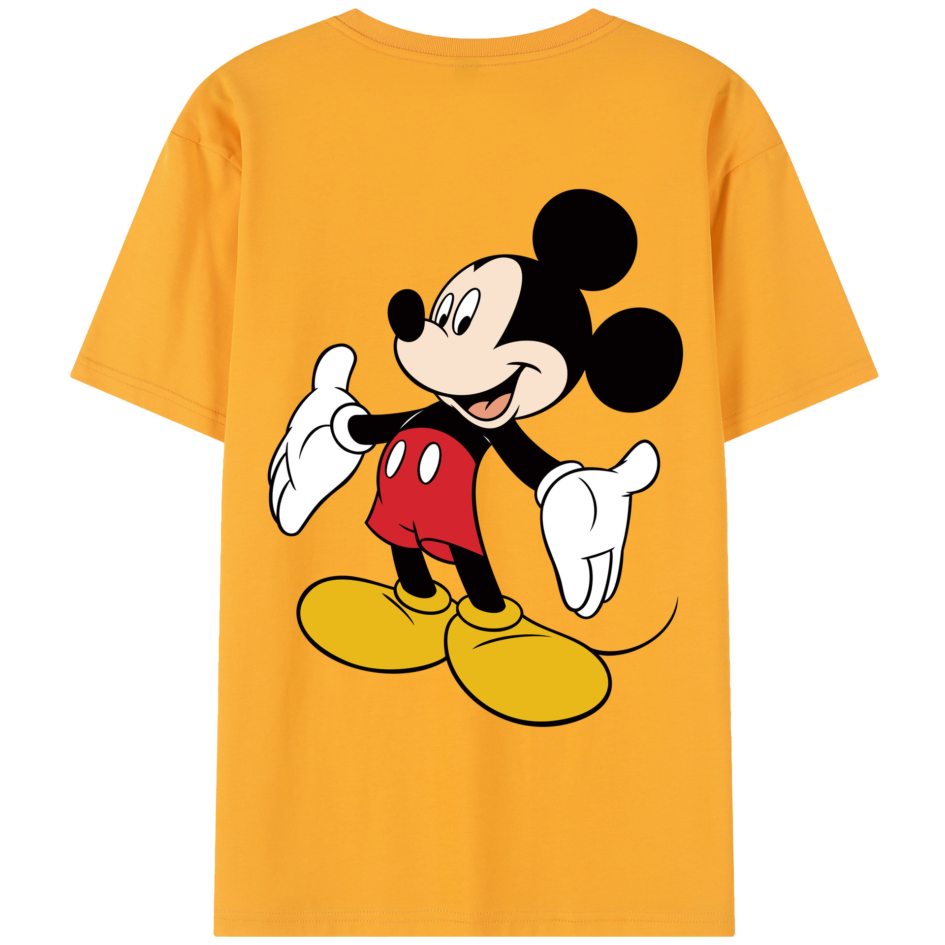 ミッキーマウス Mickey Mouse レディース半袖Tシャツ(バックプリント)