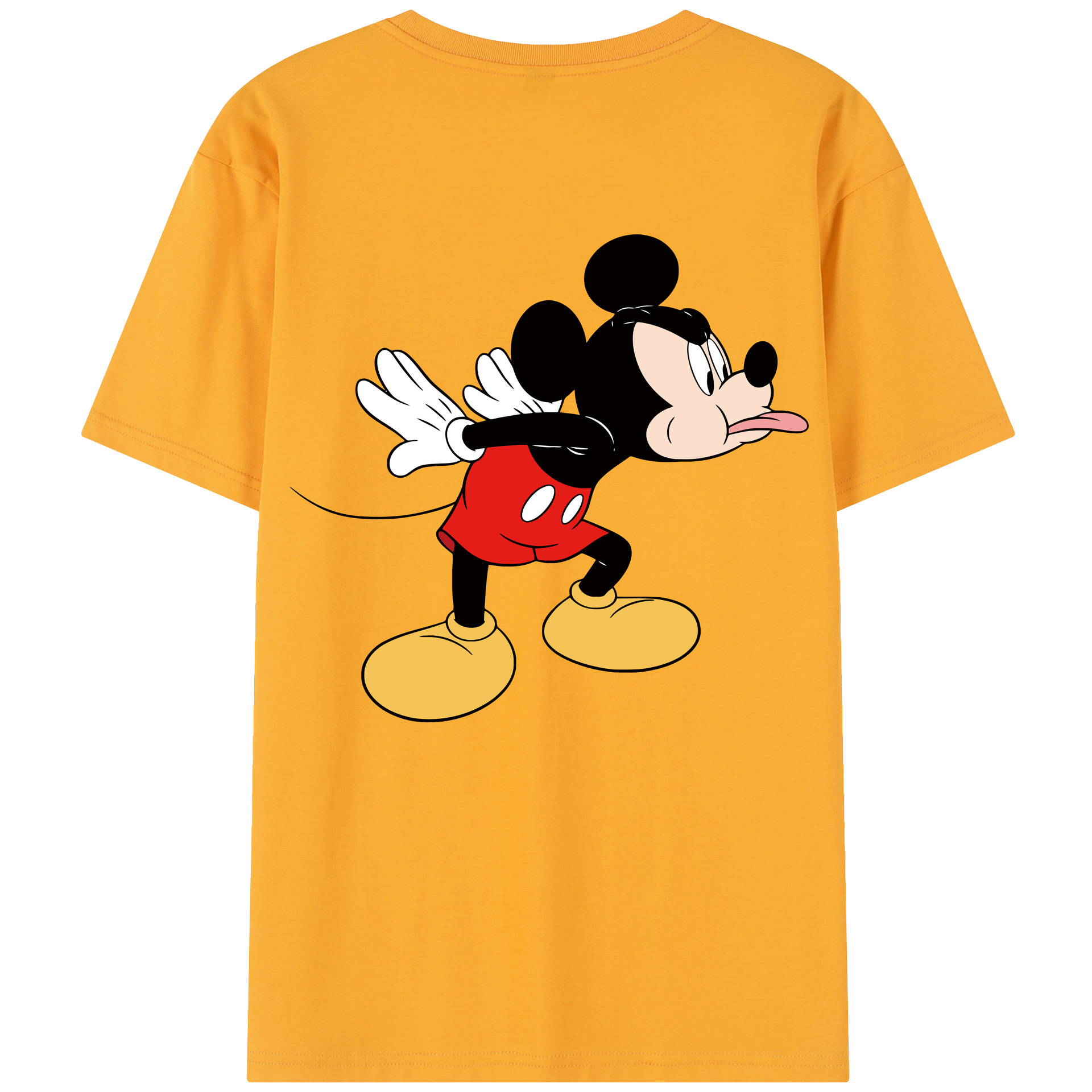 ミッキーマウス Mickey Mouse レディース半袖Tシャツ(バックプリント)