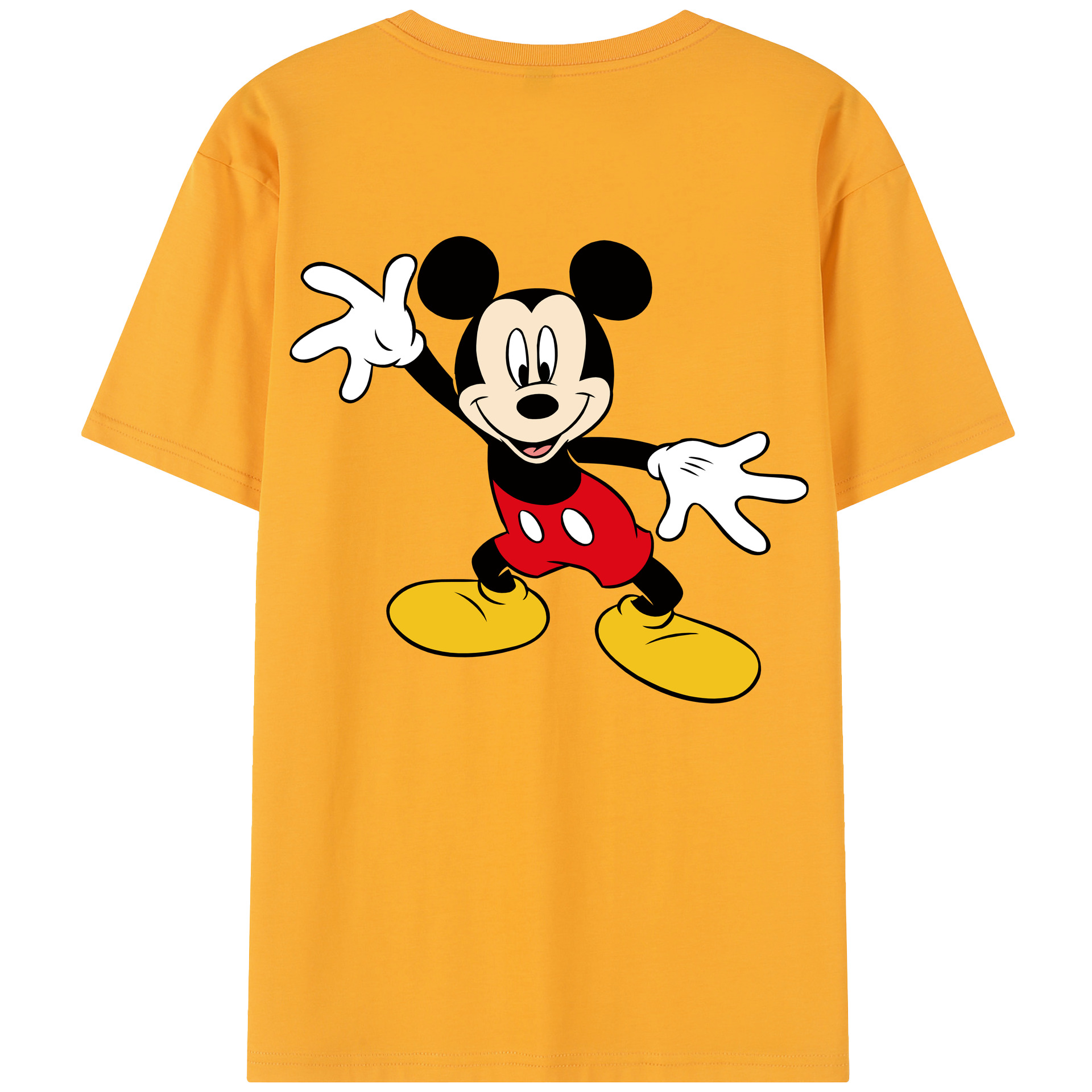 ミッキーマウス Mickey Mouse レディース半袖Tシャツ(バックプリント)