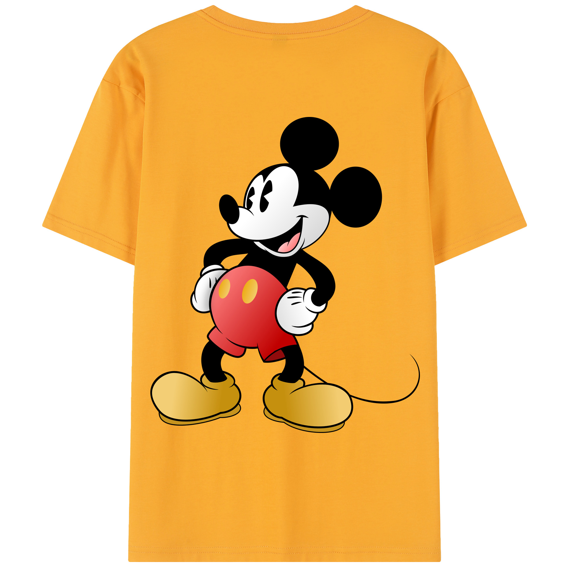 （画像用） ミッキーマウス Mickey Mouse レディース半袖Tシャツ(バックプリント)