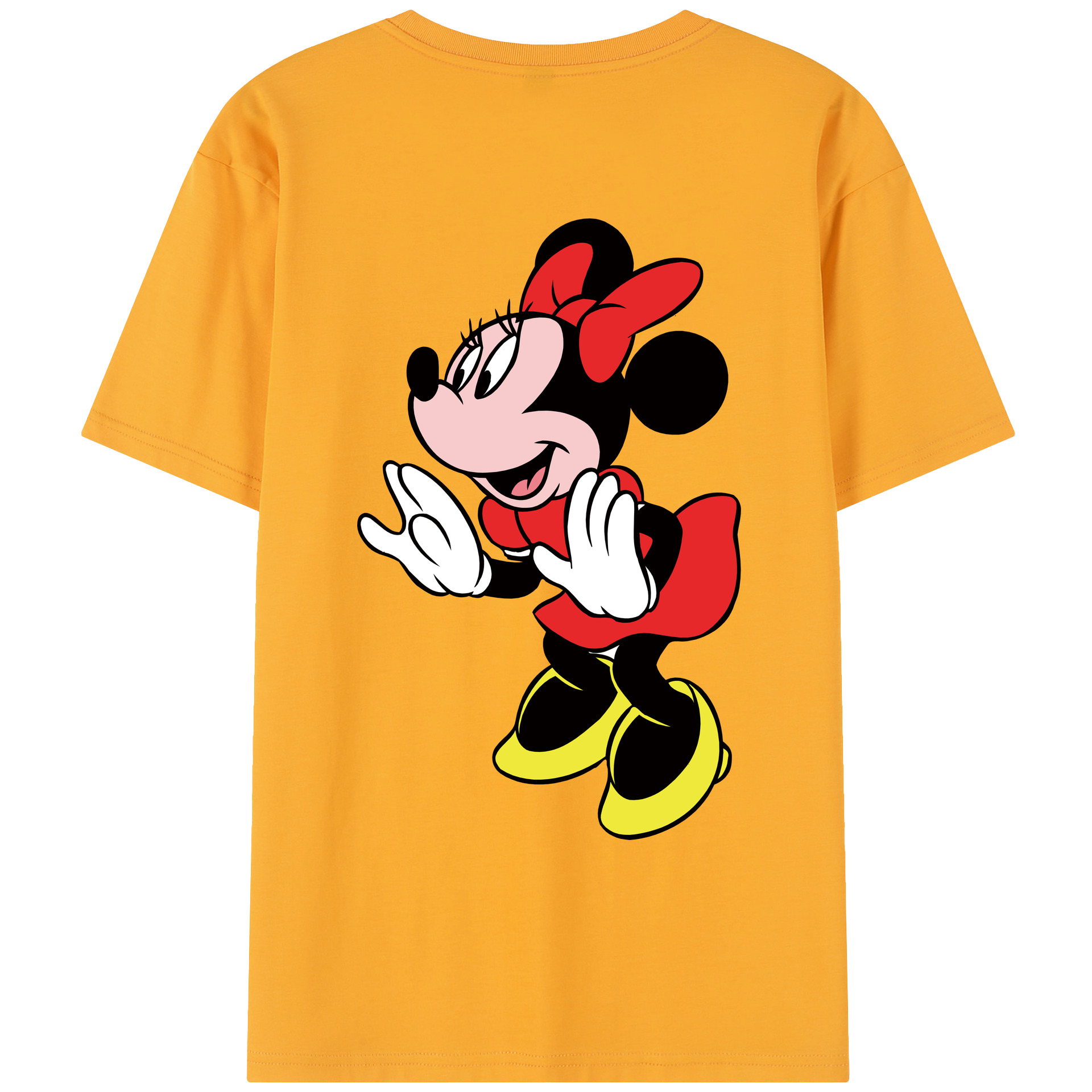 （画像用） ミッキーマウス Mickey Mouse レディース半袖Tシャツ(バックプリント)
