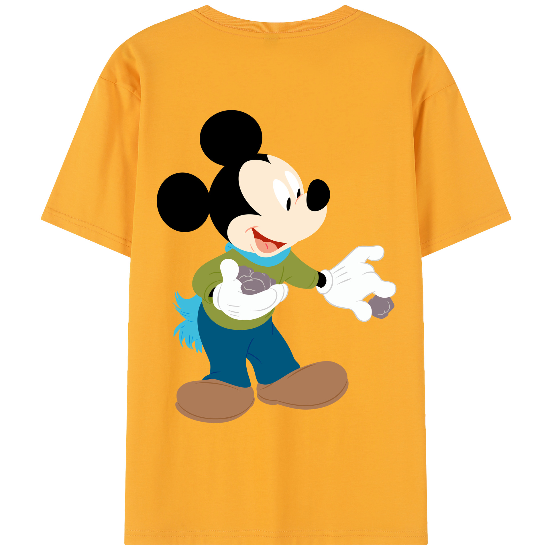 （画像用） ミッキーマウス Mickey Mouse レディース半袖Tシャツ(バックプリント)