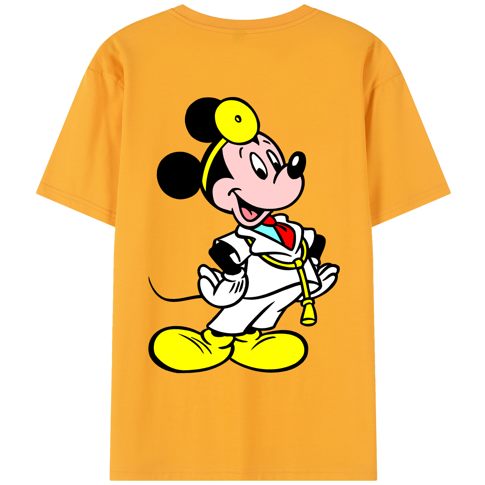 （画像用） ミッキーマウス Mickey Mouse レディース半袖Tシャツ(バックプリント)