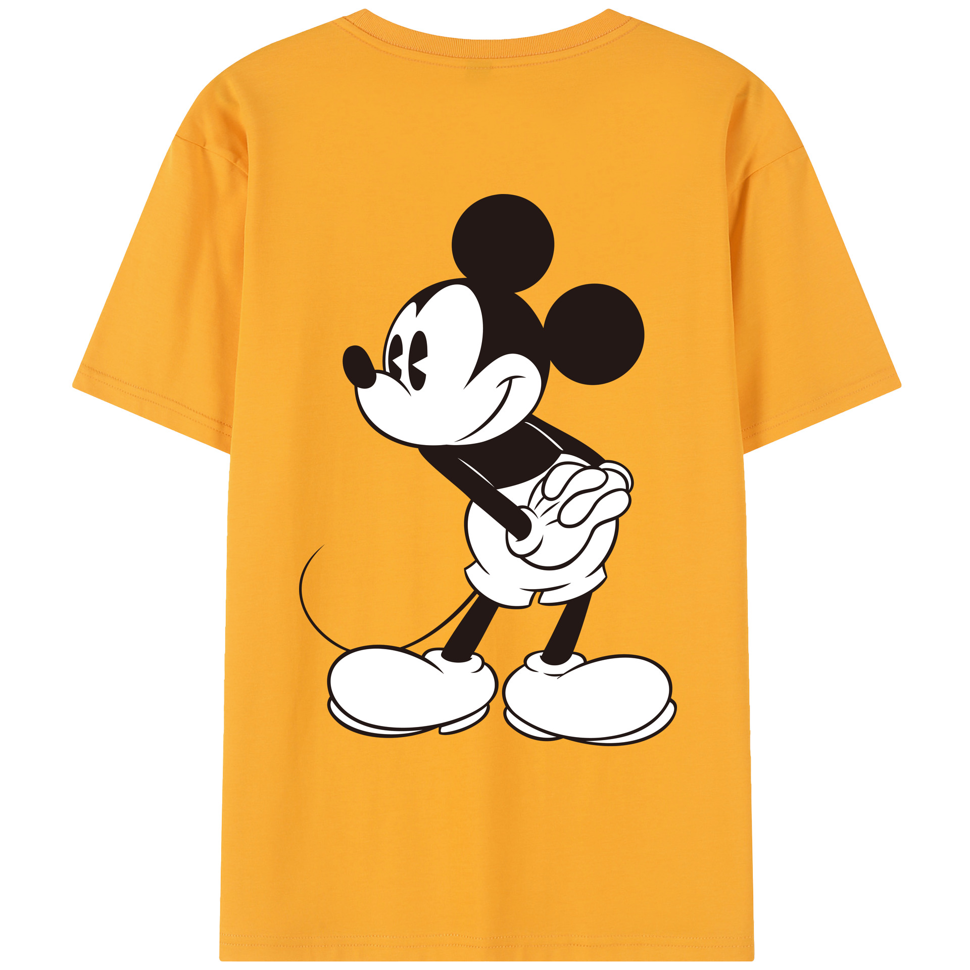 （画像用） ミッキーマウス Mickey Mouse レディース半袖Tシャツ(バックプリント)