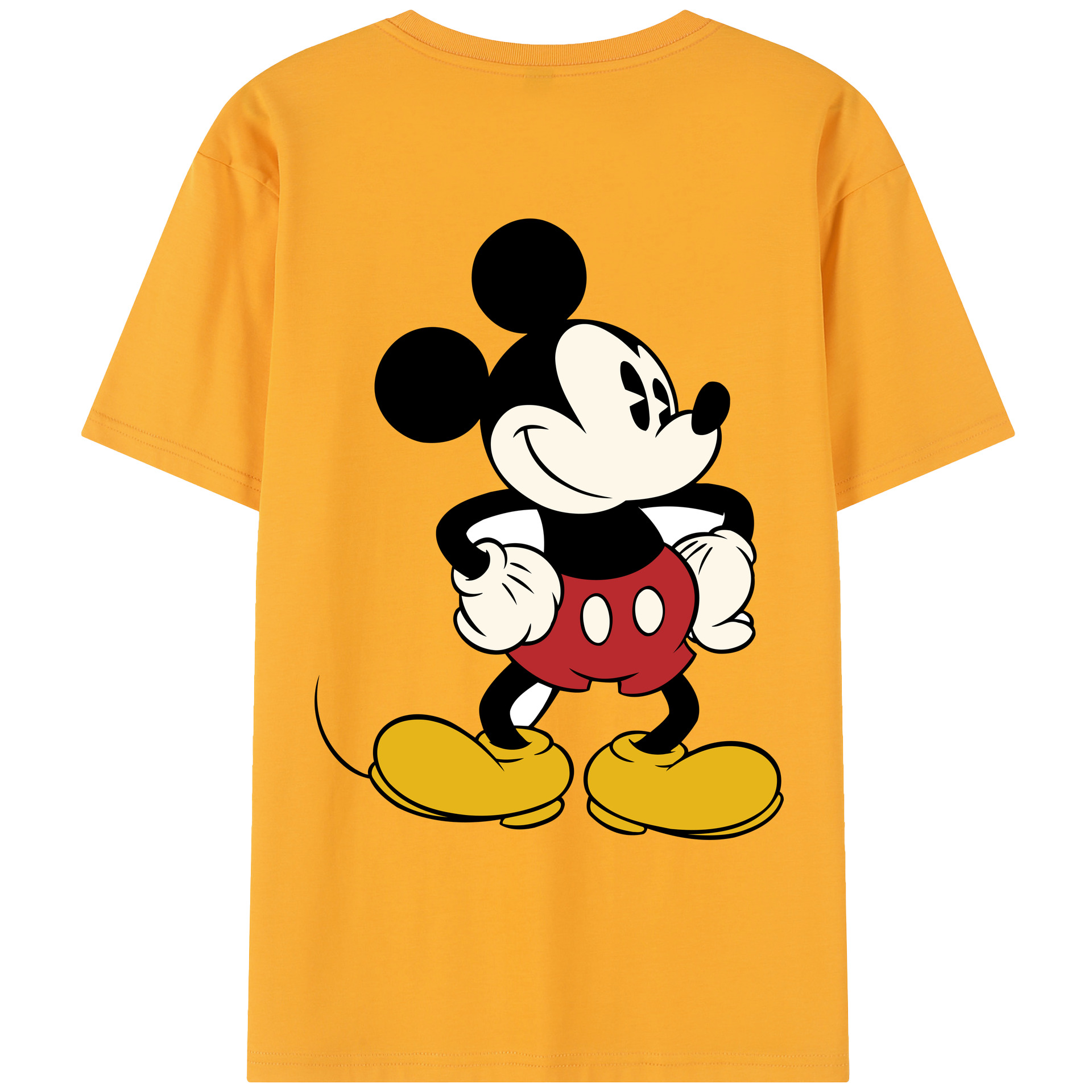 （画像用） ミッキーマウス Mickey Mouse レディース半袖Tシャツ(バックプリント)