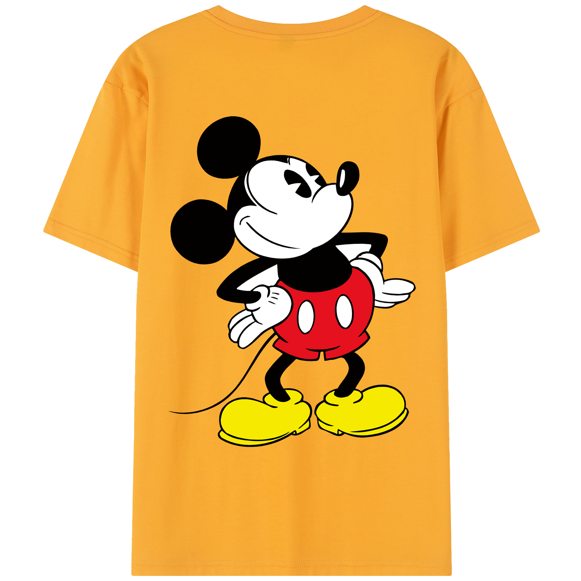 （画像用） ミッキーマウス Mickey Mouse レディース半袖Tシャツ(バックプリント)