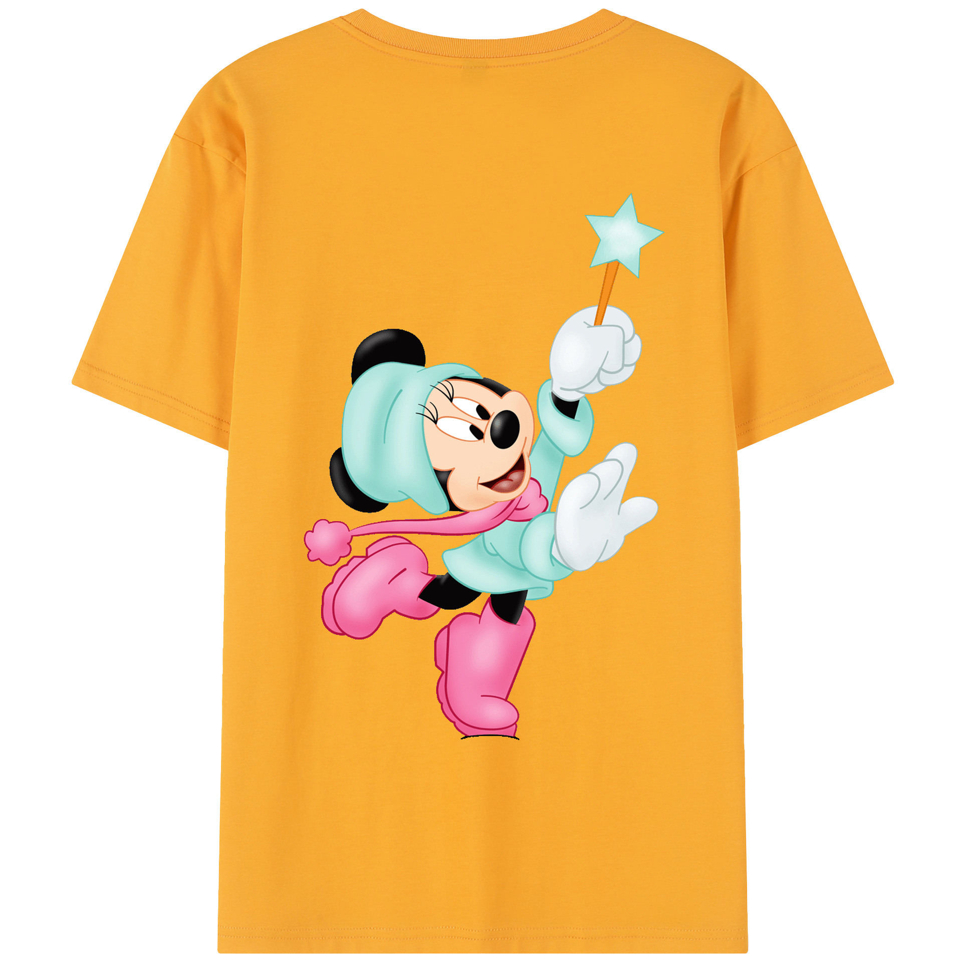 （画像用） ミッキーマウス Mickey Mouse レディース半袖Tシャツ(バックプリント)