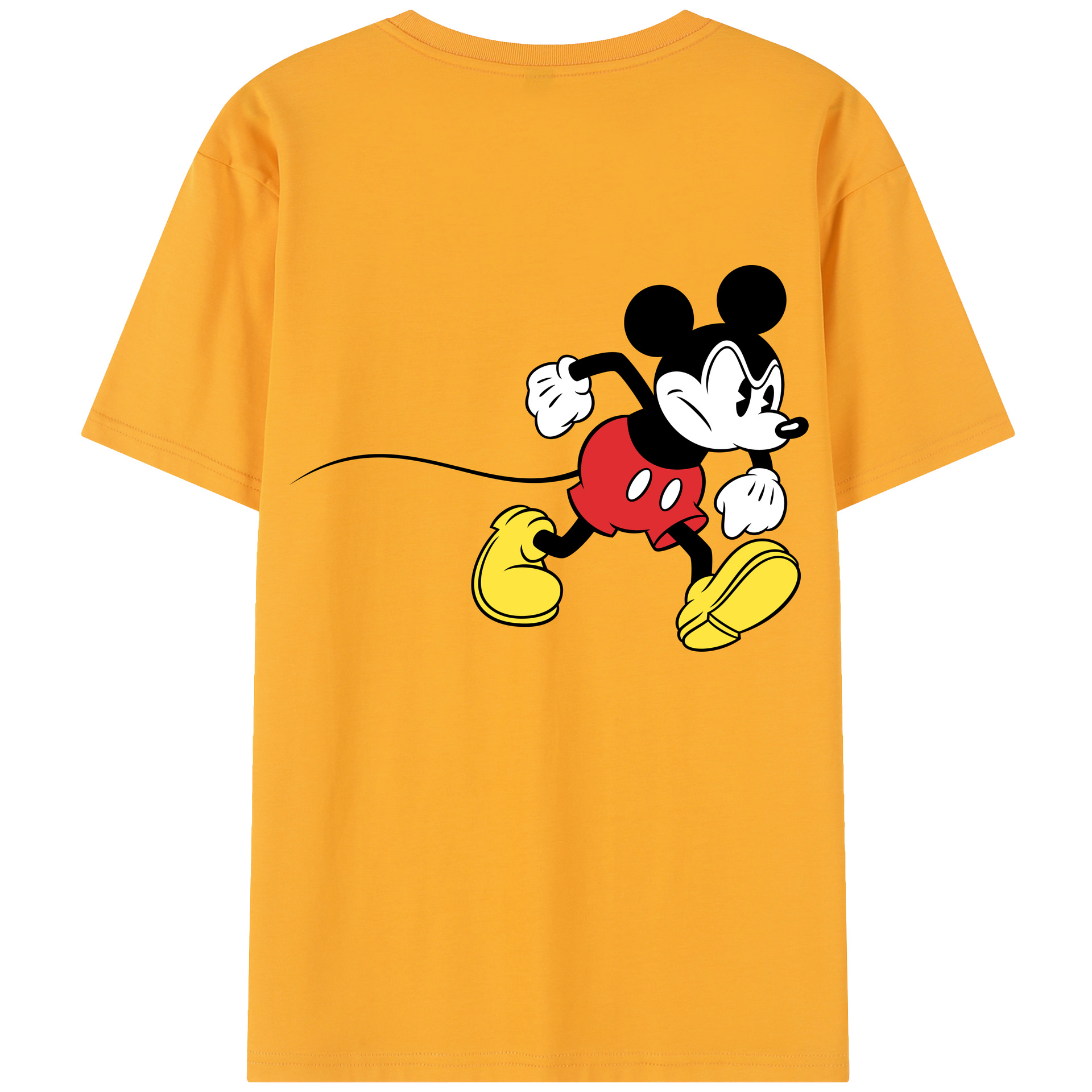 （画像用） ミッキーマウス Mickey Mouse レディース半袖Tシャツ(バックプリント)