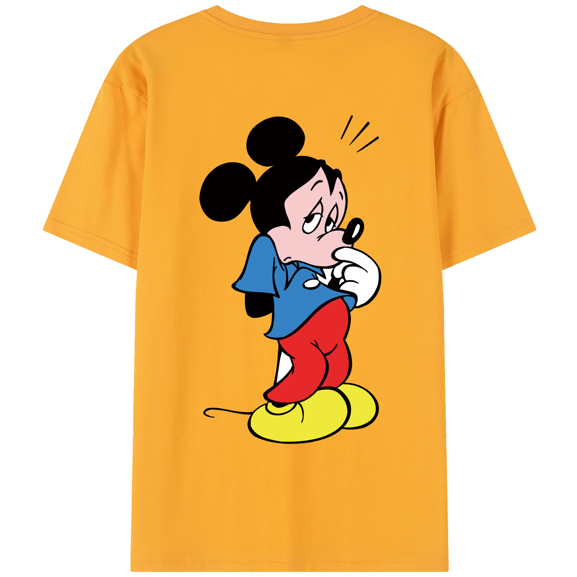 （画像用） ミッキーマウス Mickey Mouse レディース半袖Tシャツ(バックプリント)