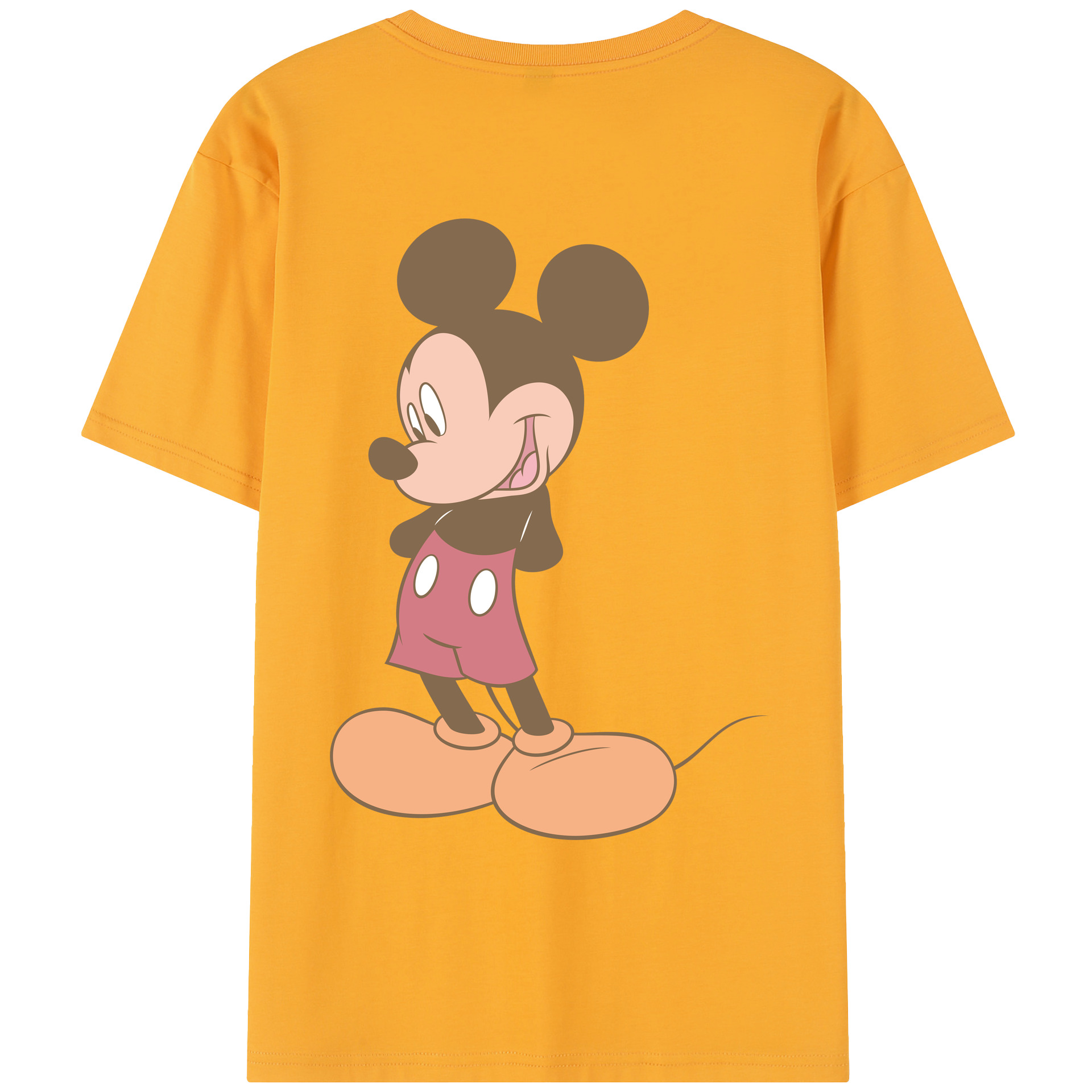 （画像用） ミッキーマウス Mickey Mouse レディース半袖Tシャツ(バックプリント)