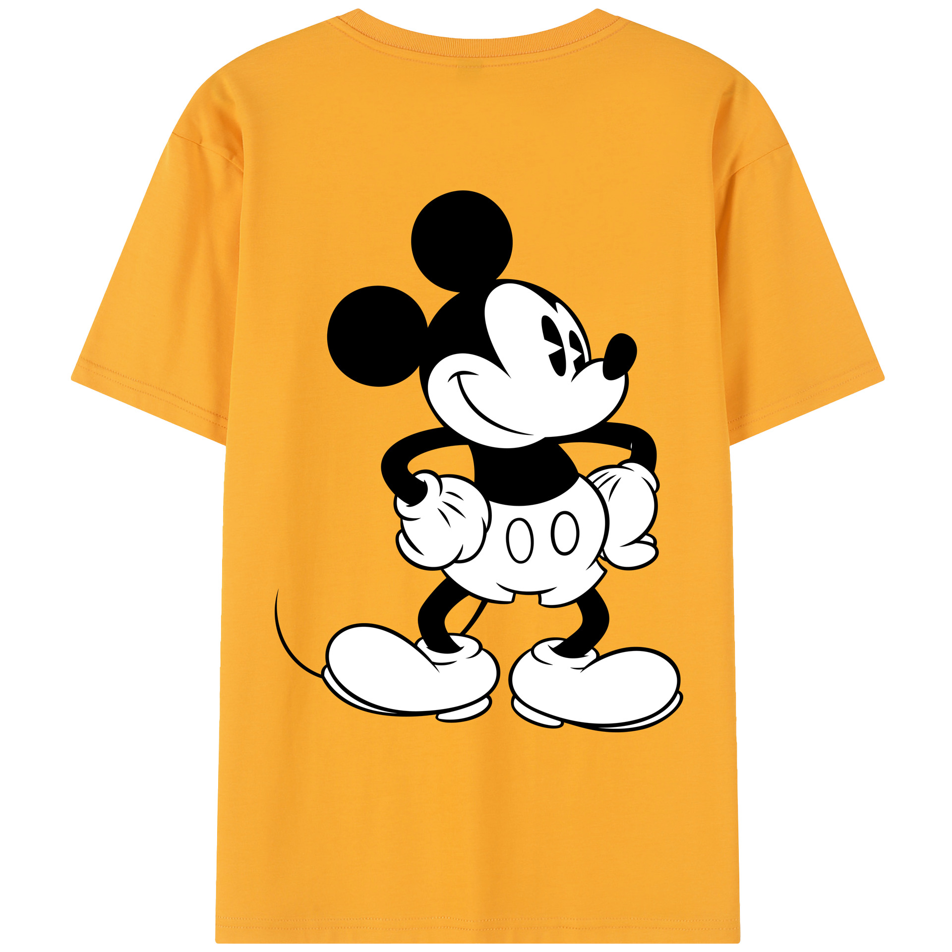（画像用） ミッキーマウス Mickey Mouse レディース半袖Tシャツ(バックプリント)