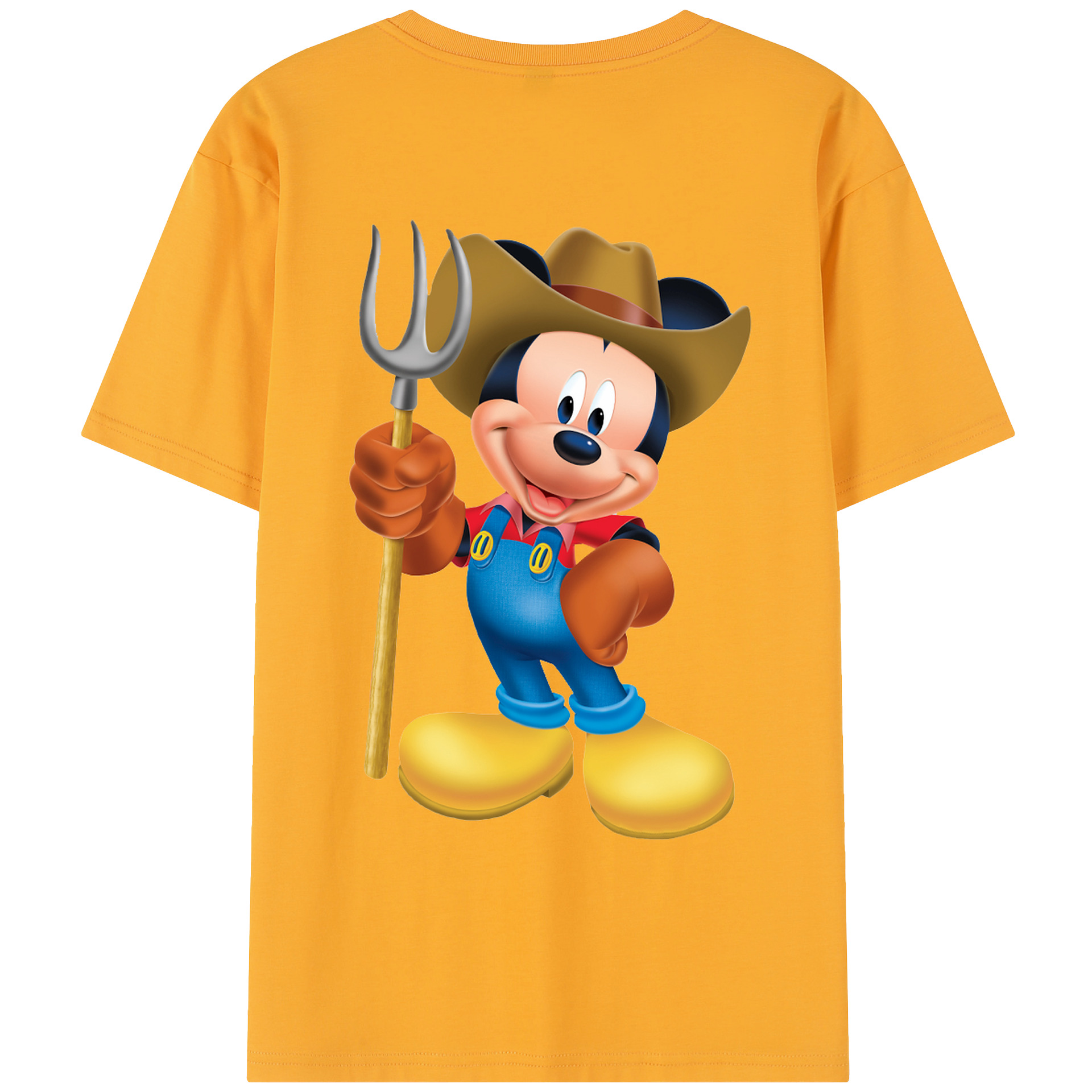 （画像用） ミッキーマウス Mickey Mouse レディース半袖Tシャツ(バックプリント)