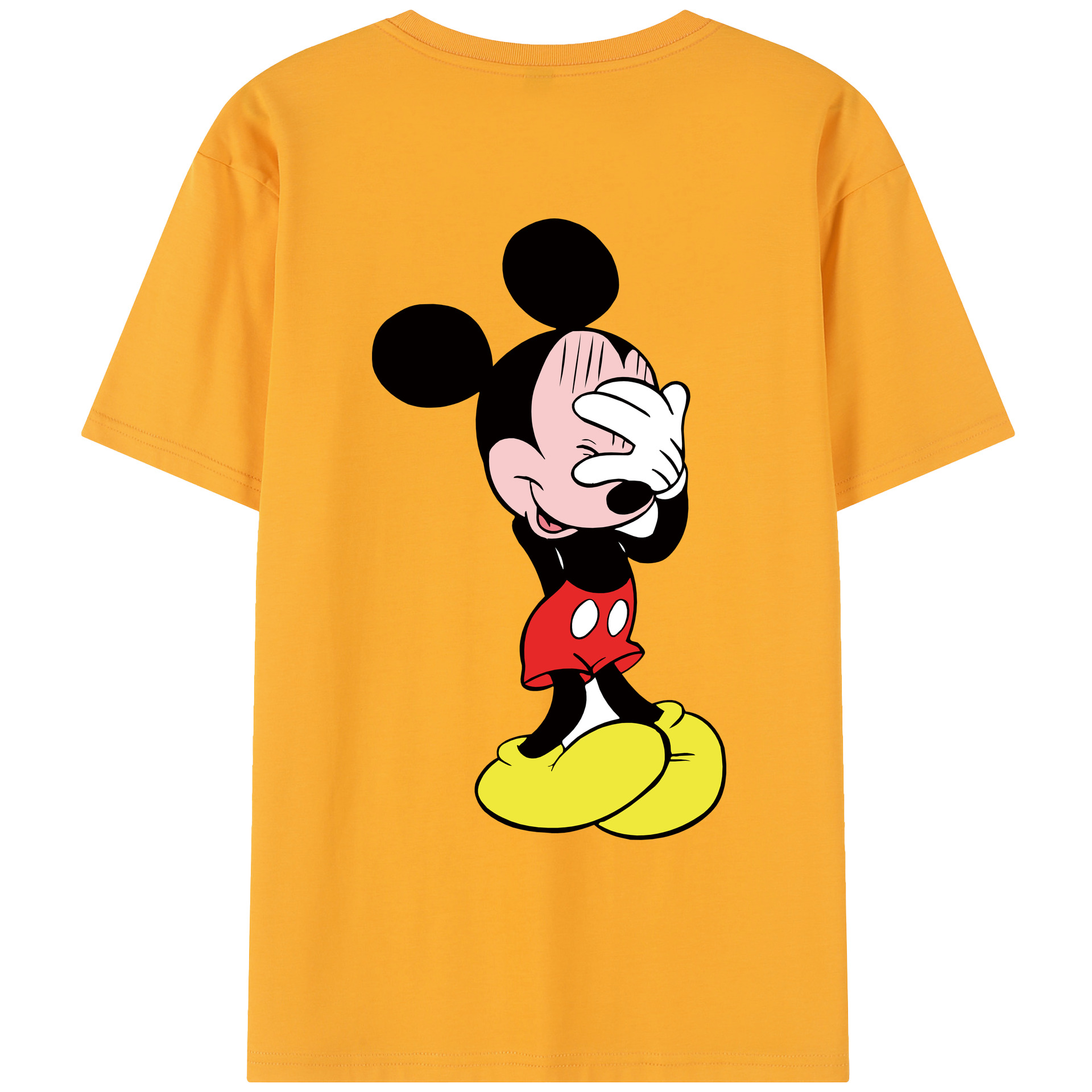 （画像用） ミッキーマウス Mickey Mouse レディース半袖Tシャツ(バックプリント)
