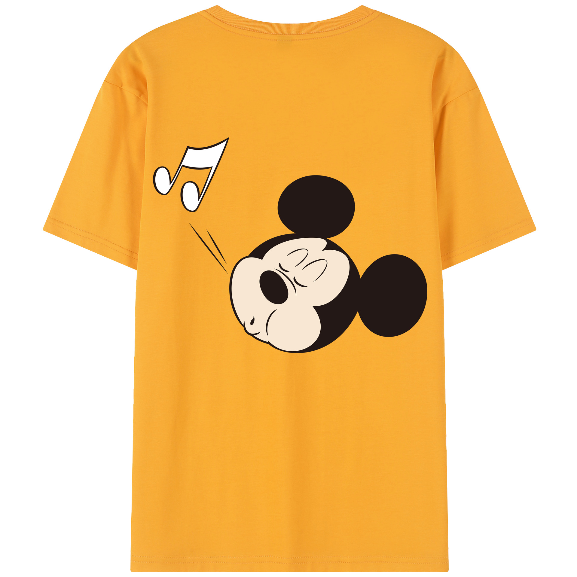 （画像用） ミッキーマウス Mickey Mouse レディース半袖Tシャツ(バックプリント)