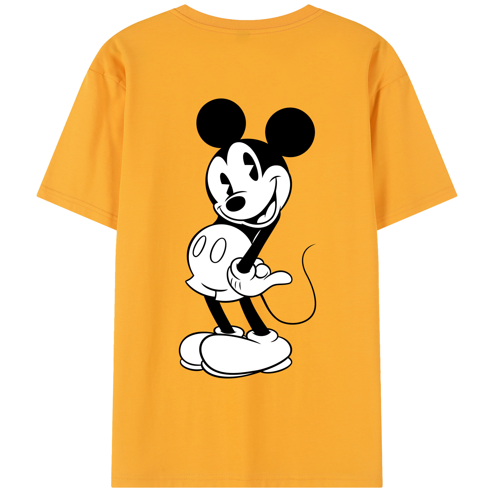 （画像用） ミッキーマウス Mickey Mouse レディース半袖Tシャツ(バックプリント)