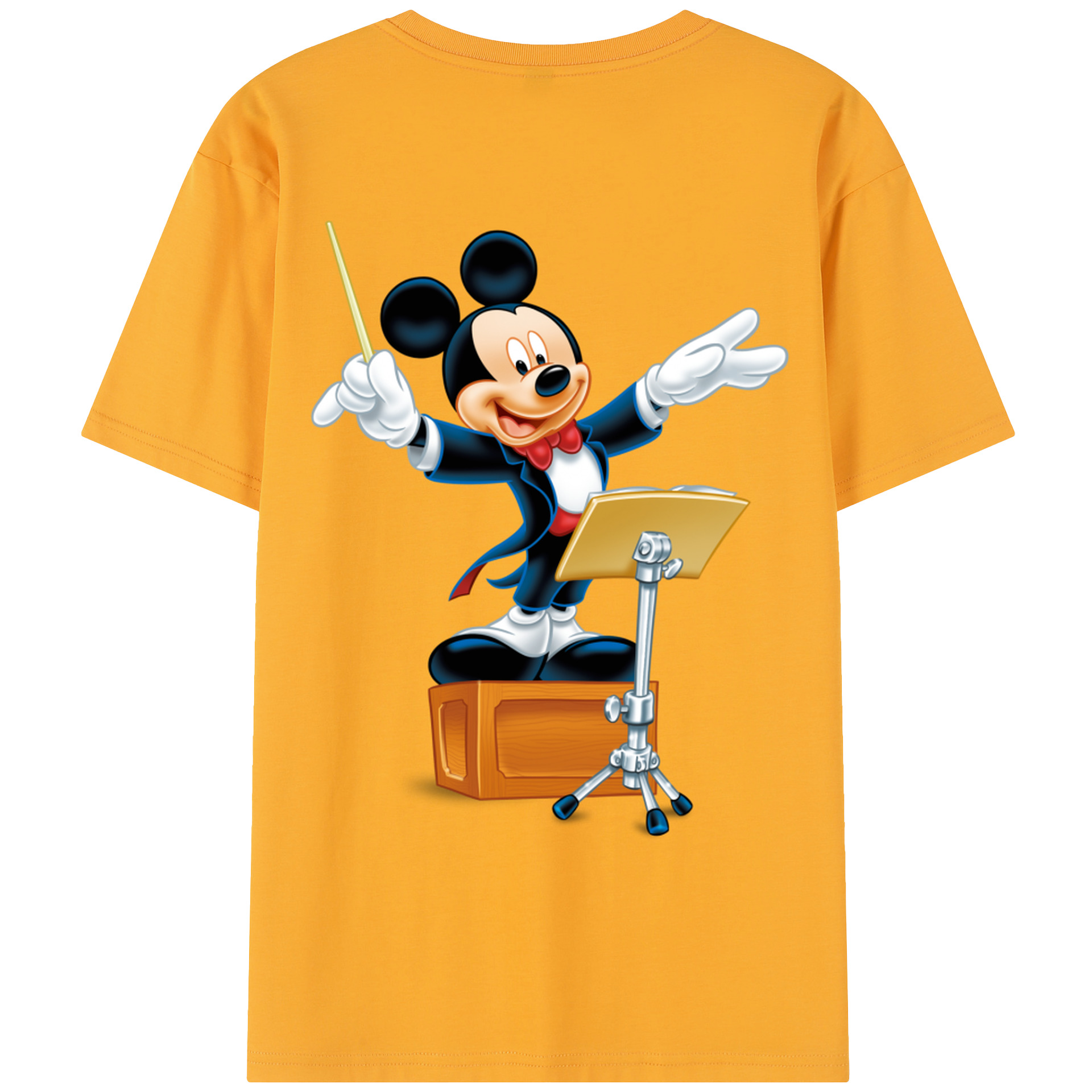 （画像用） ミッキーマウス Mickey Mouse レディース半袖Tシャツ(バックプリント)