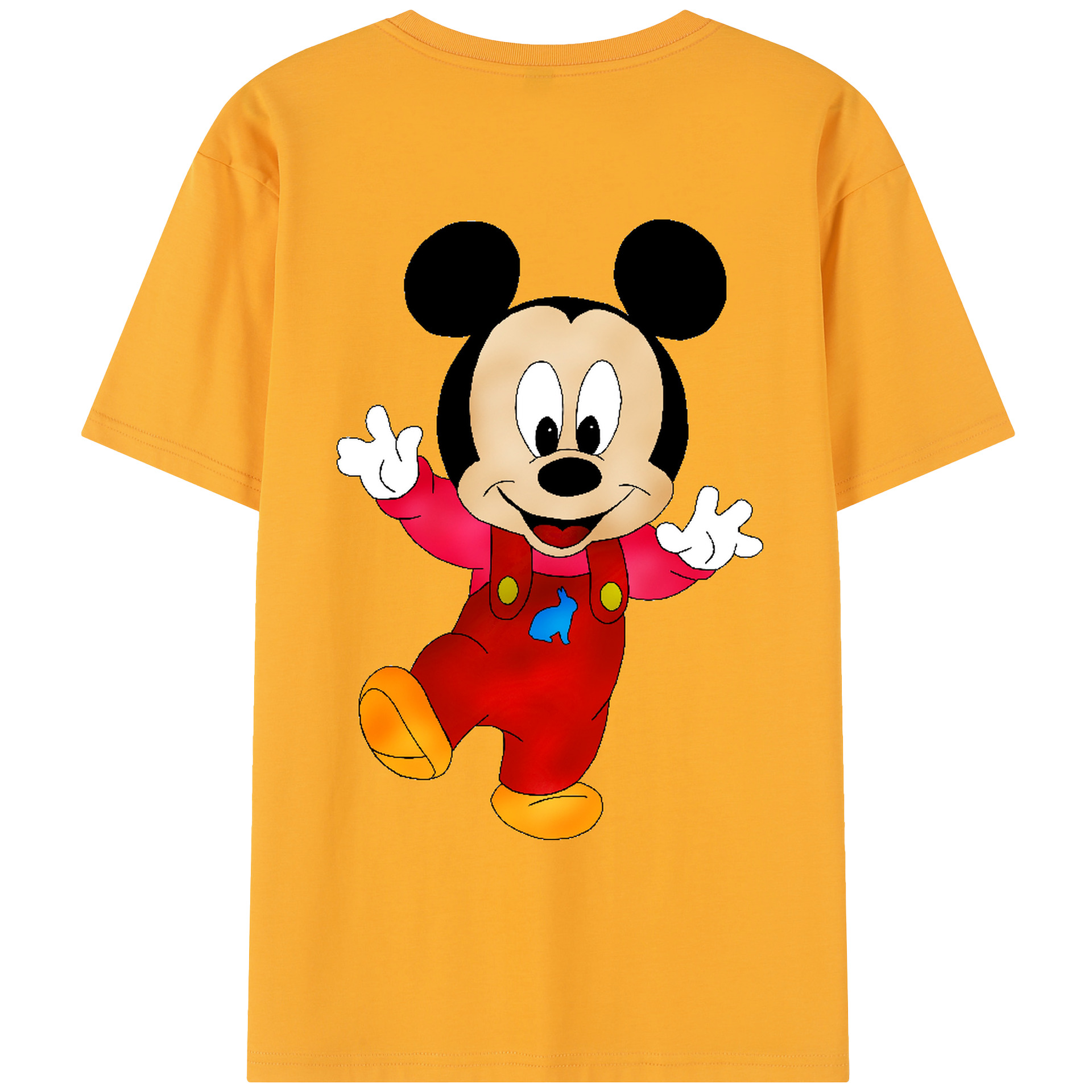 （画像用） ミッキーマウス Mickey Mouse レディース半袖Tシャツ(バックプリント)