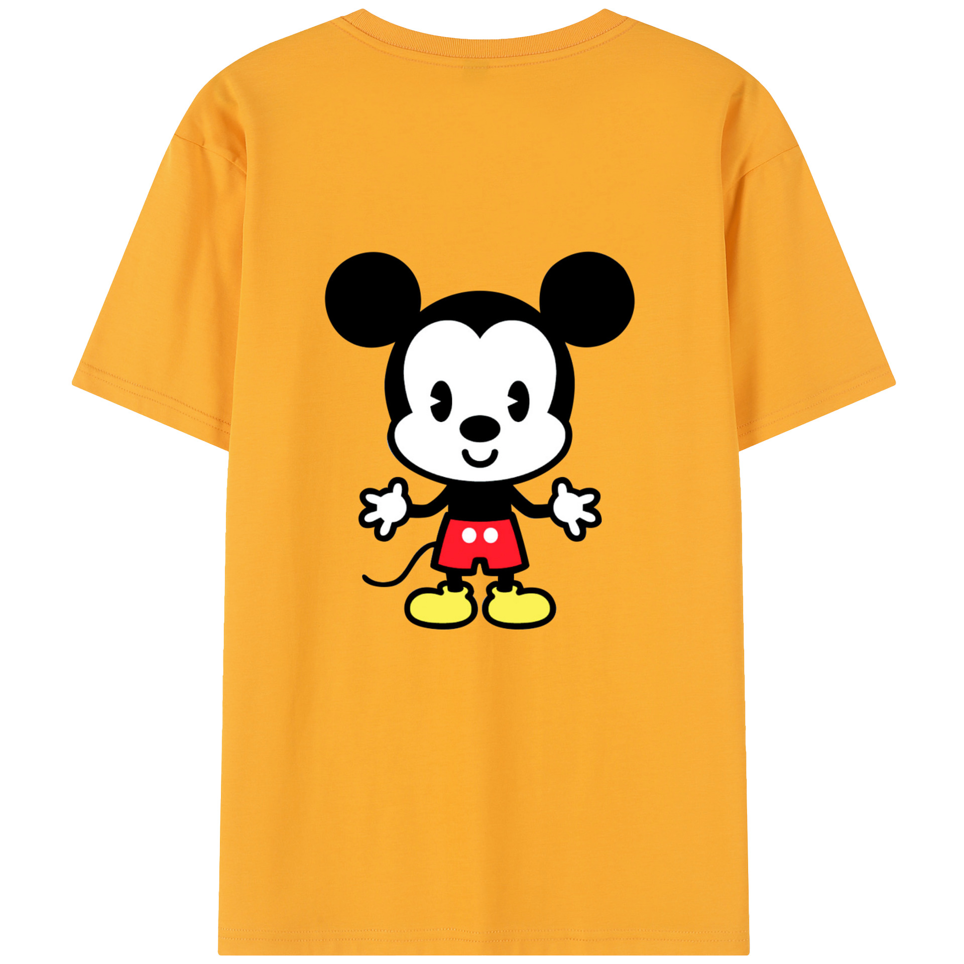 （画像用） ミッキーマウス Mickey Mouse レディース半袖Tシャツ(バックプリント)