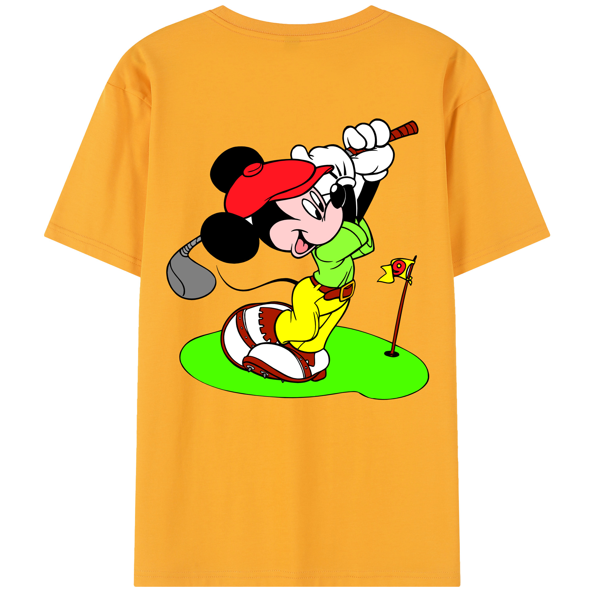 （画像用） ミッキーマウス Mickey Mouse レディース半袖Tシャツ(バックプリント)
