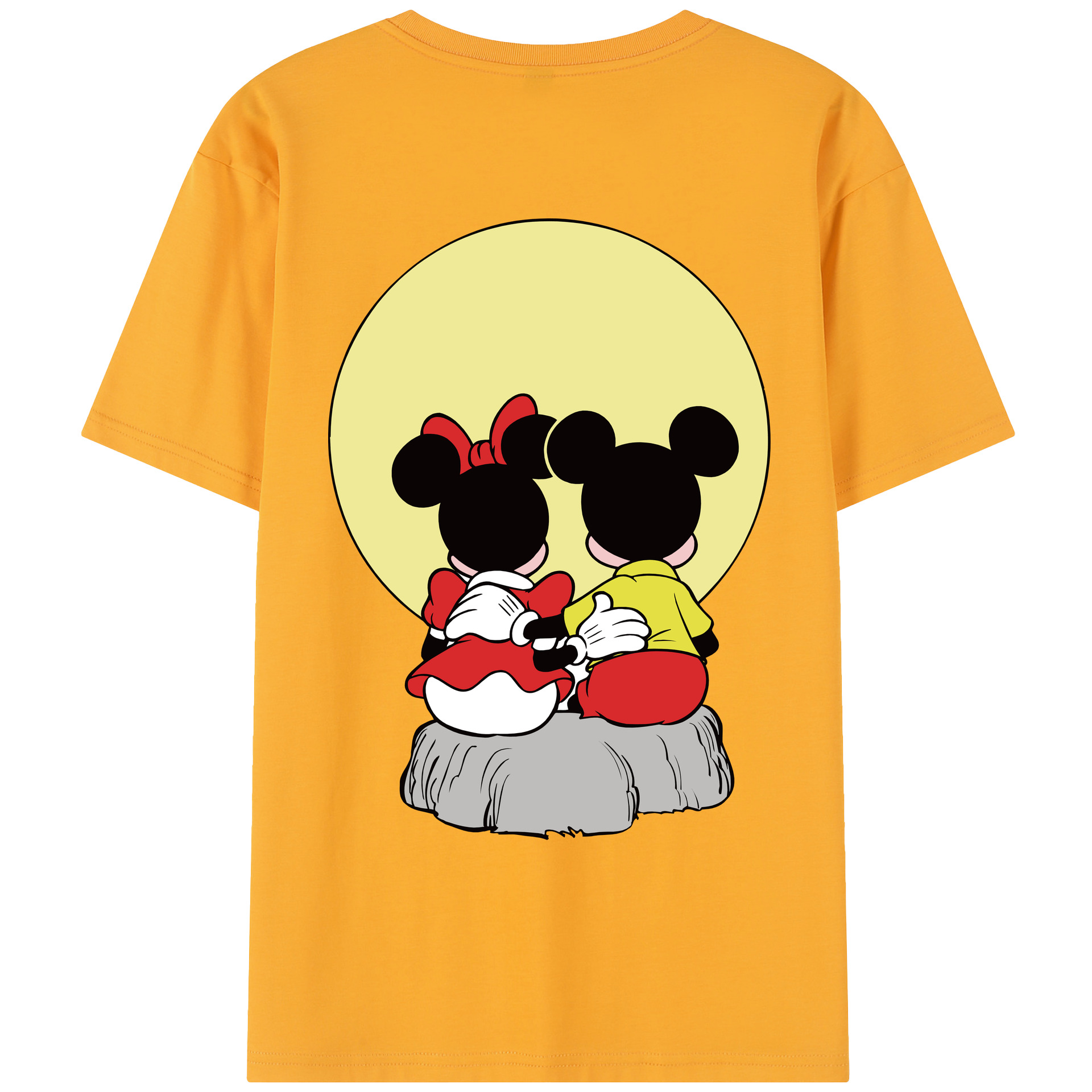 （画像用） ミッキーマウス Mickey Mouse レディース半袖Tシャツ(バックプリント)