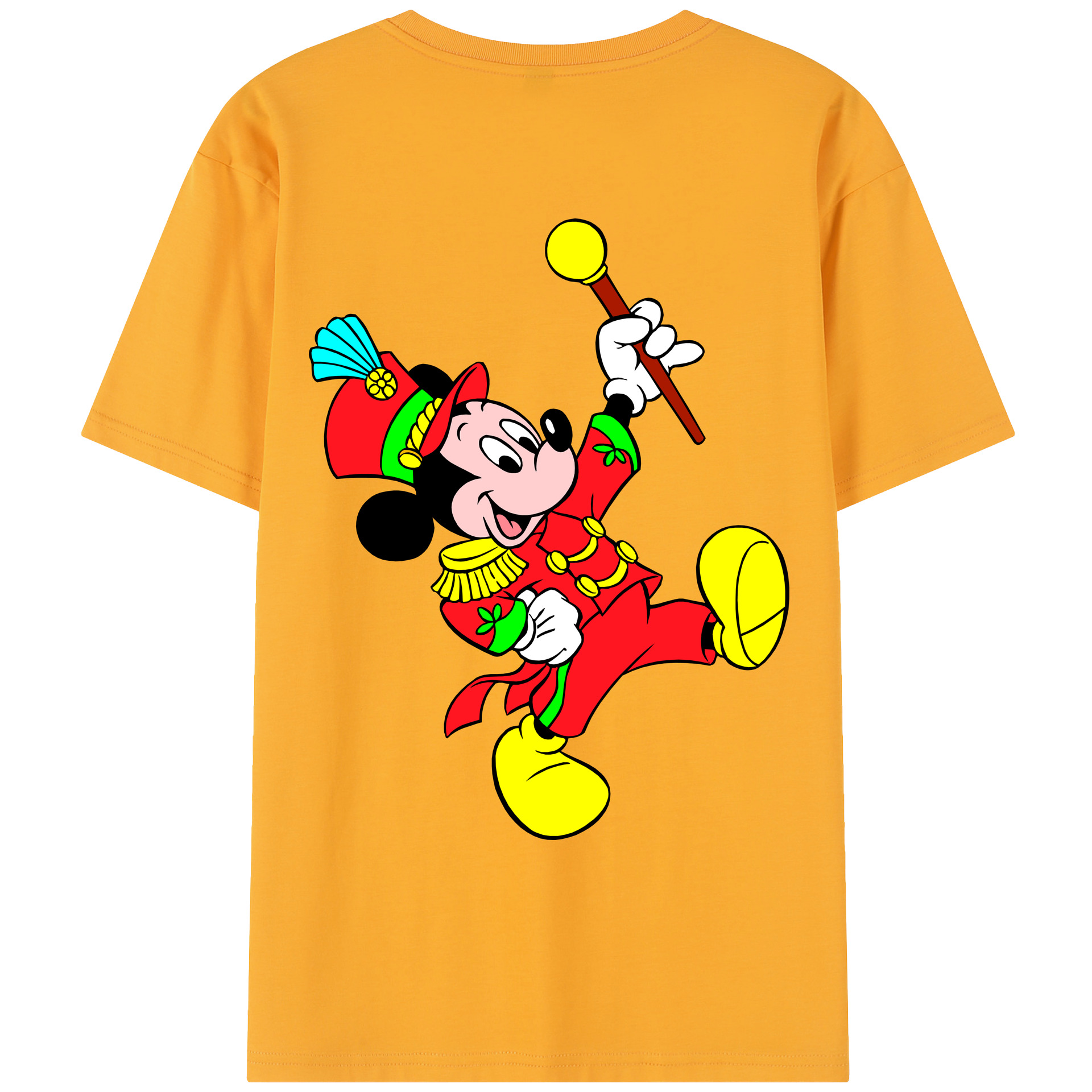 （画像用） ミッキーマウス Mickey Mouse レディース半袖Tシャツ(バックプリント)