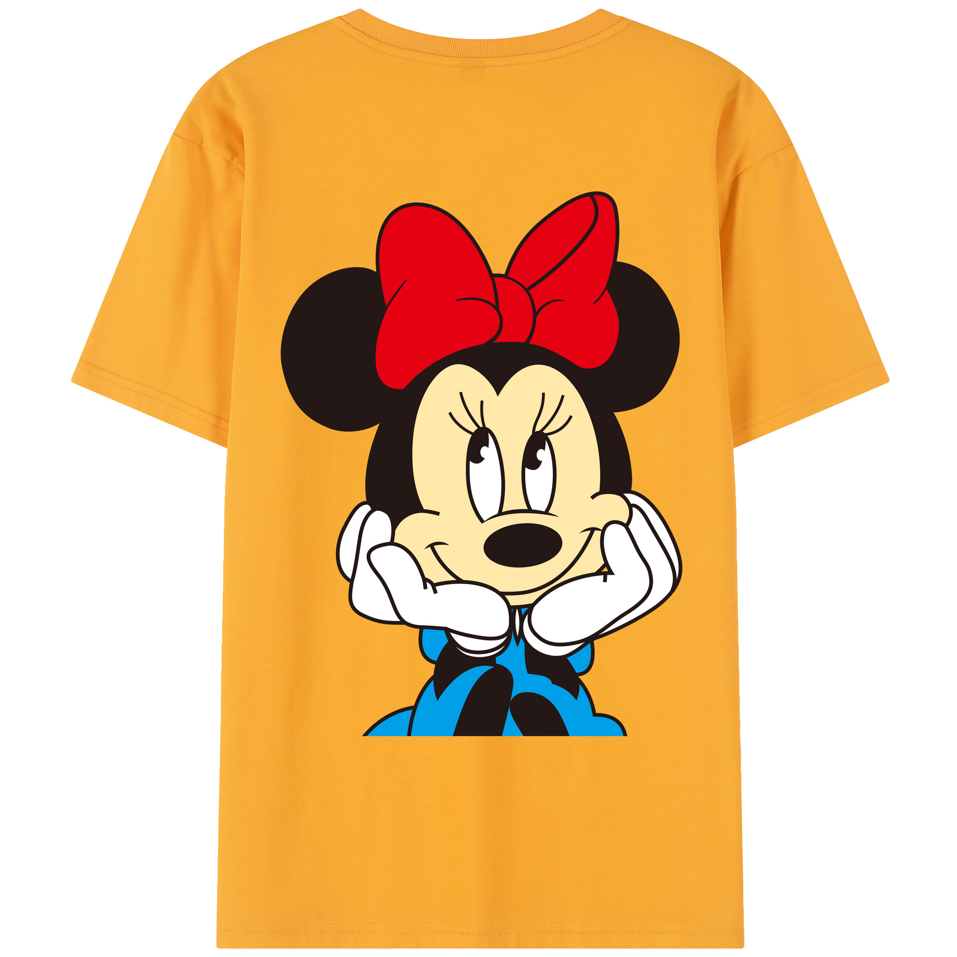 （画像用） ミッキーマウス Mickey Mouse レディース半袖Tシャツ(バックプリント)