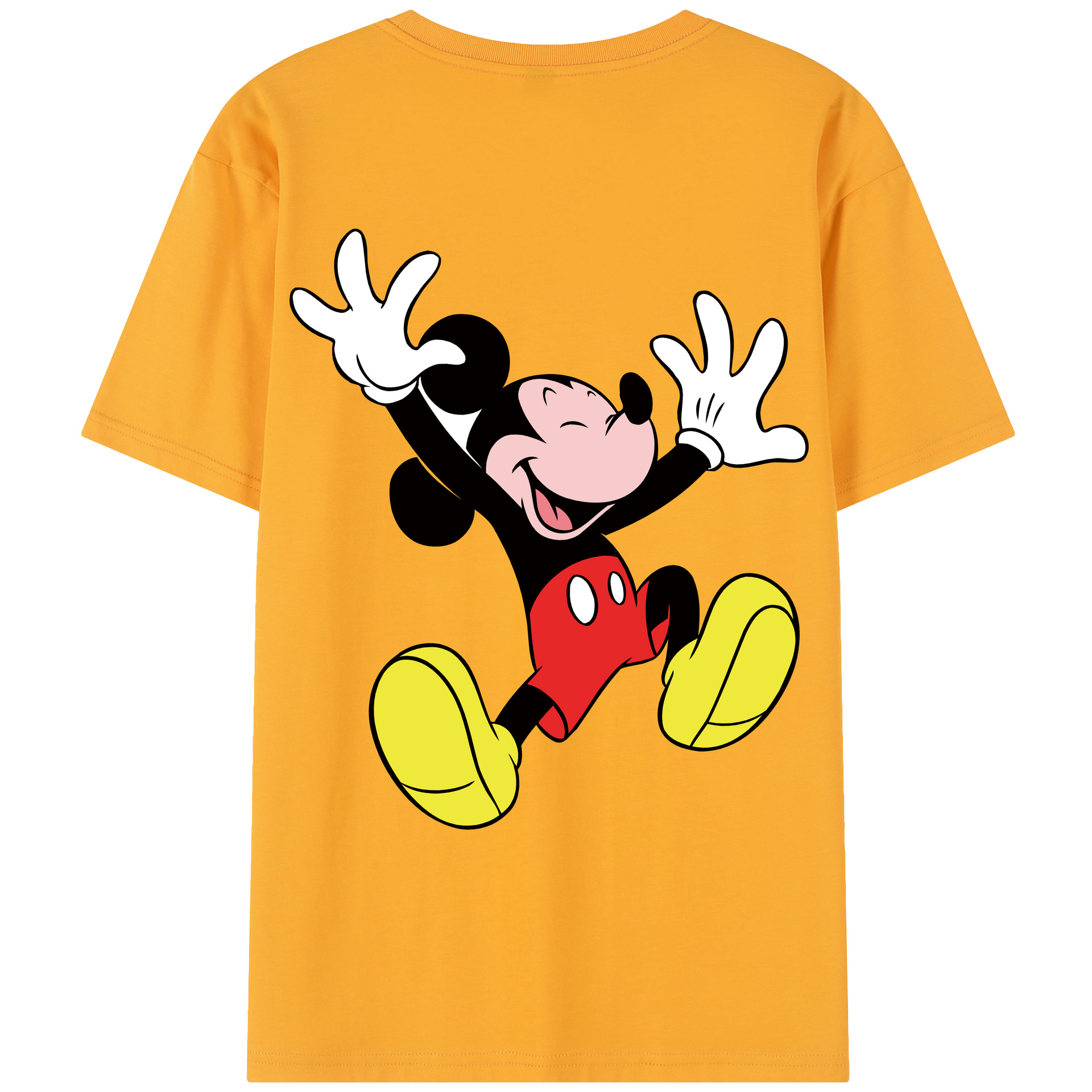 （画像用） ミッキーマウス Mickey Mouse レディース半袖Tシャツ(バックプリント)