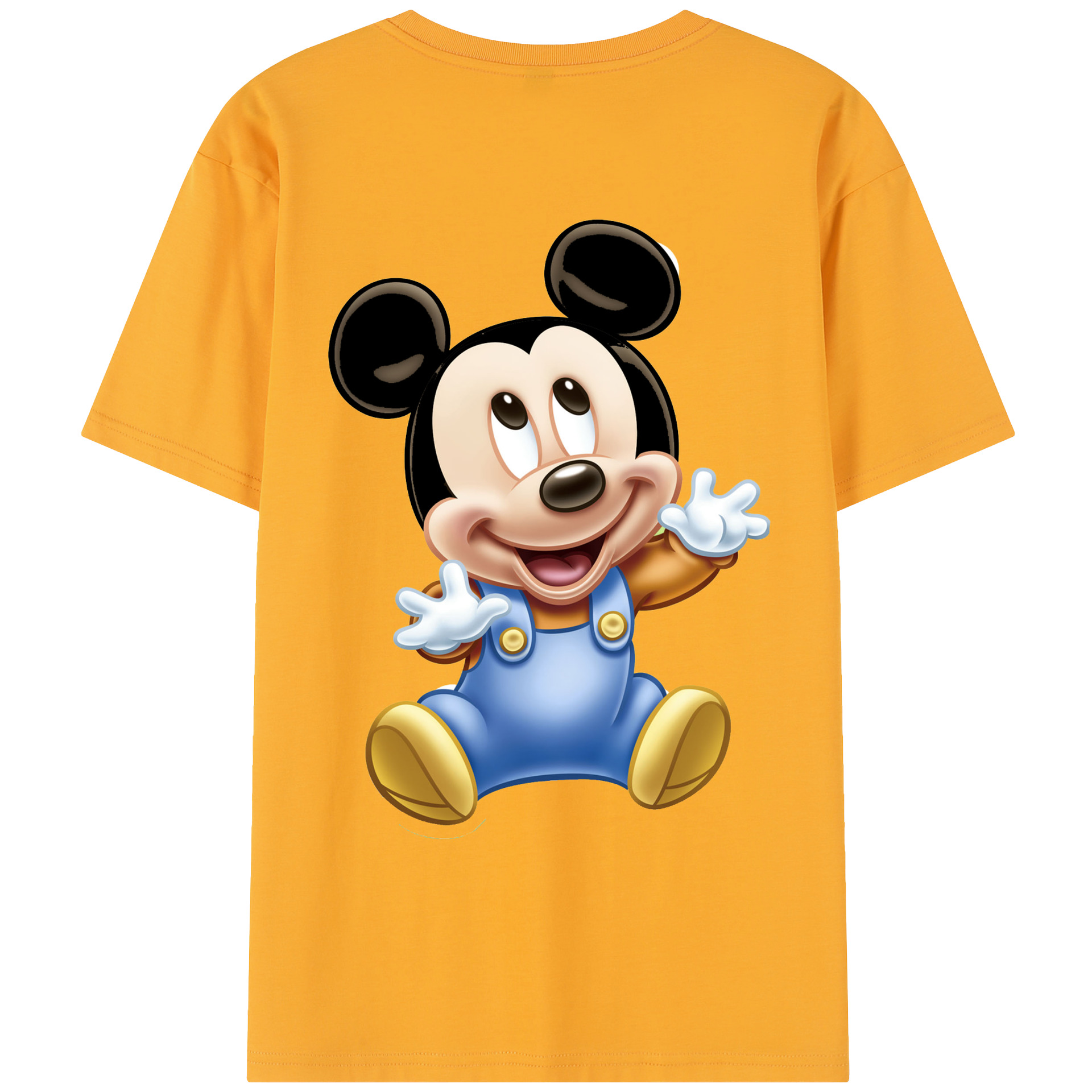 （画像用） ミッキーマウス Mickey Mouse レディース半袖Tシャツ(バックプリント)