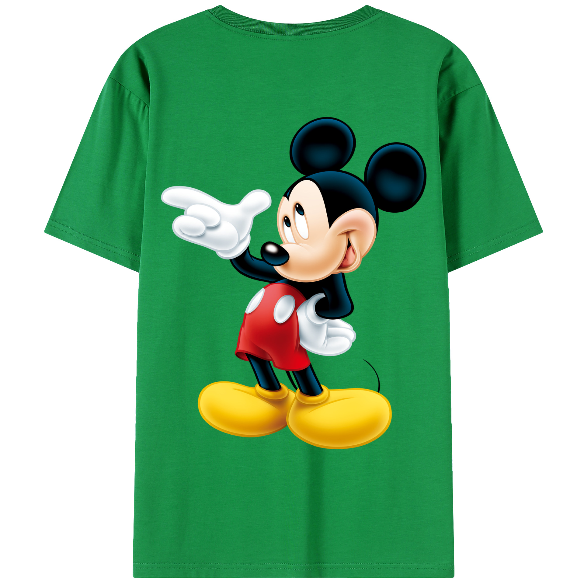 （画像用） ミッキーマウス Mickey Mouse レディース半袖Tシャツ(バックプリント)