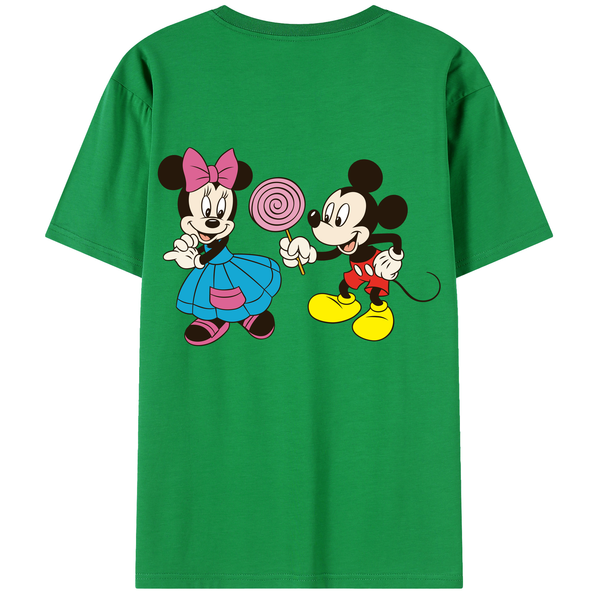 （画像用） ミッキーマウス Mickey Mouse レディース半袖Tシャツ(バックプリント)