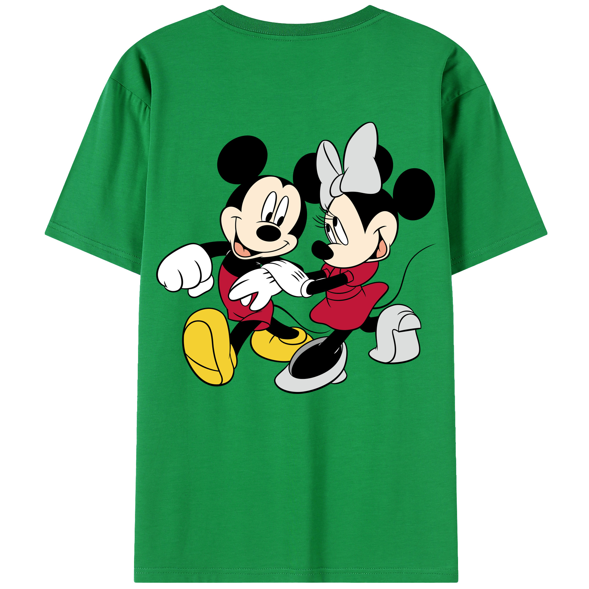 （画像用） ミッキーマウス Mickey Mouse レディース半袖Tシャツ(バックプリント)