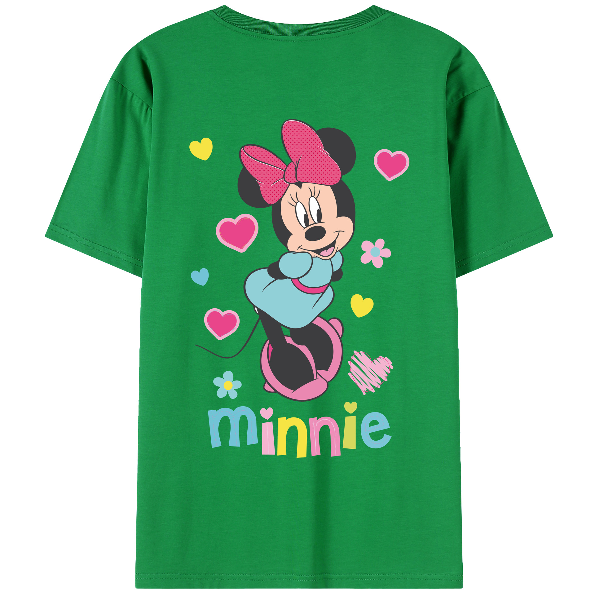 （画像用） ミッキーマウス Mickey Mouse レディース半袖Tシャツ(バックプリント)