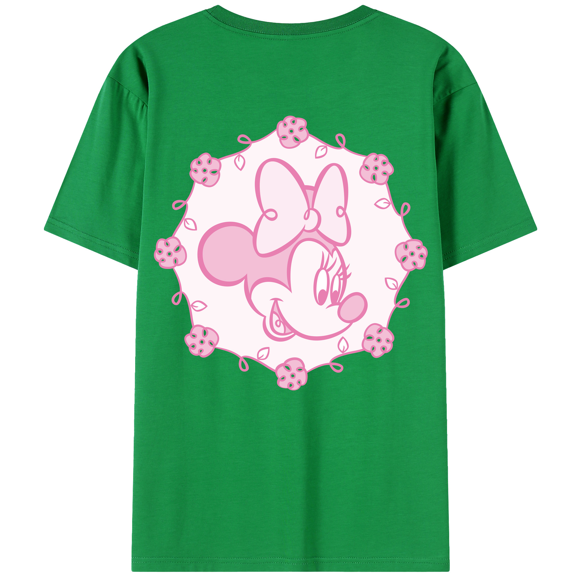 （画像用） ミッキーマウス Mickey Mouse レディース半袖Tシャツ(バックプリント)