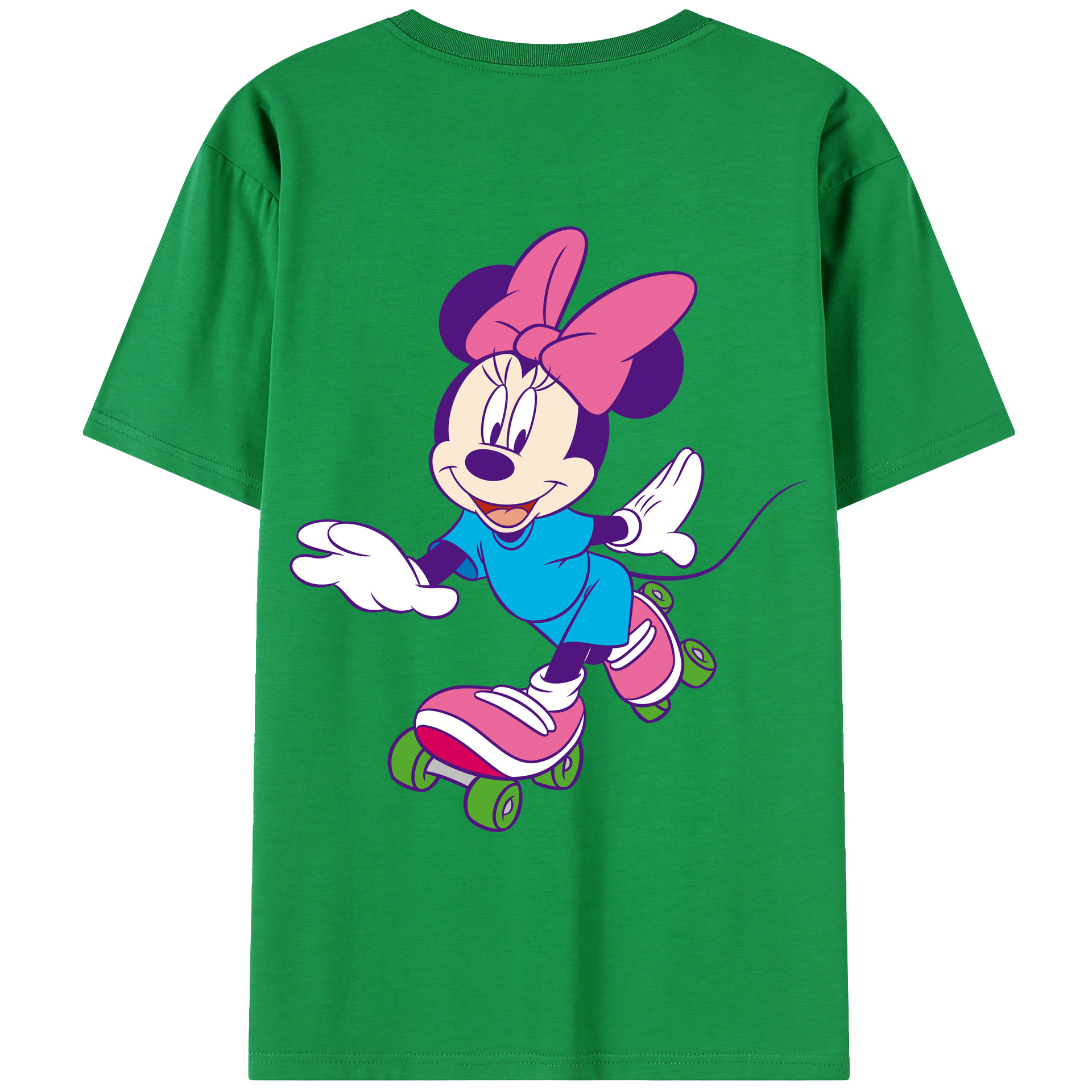 （画像用） ミッキーマウス Mickey Mouse レディース半袖Tシャツ(バックプリント)