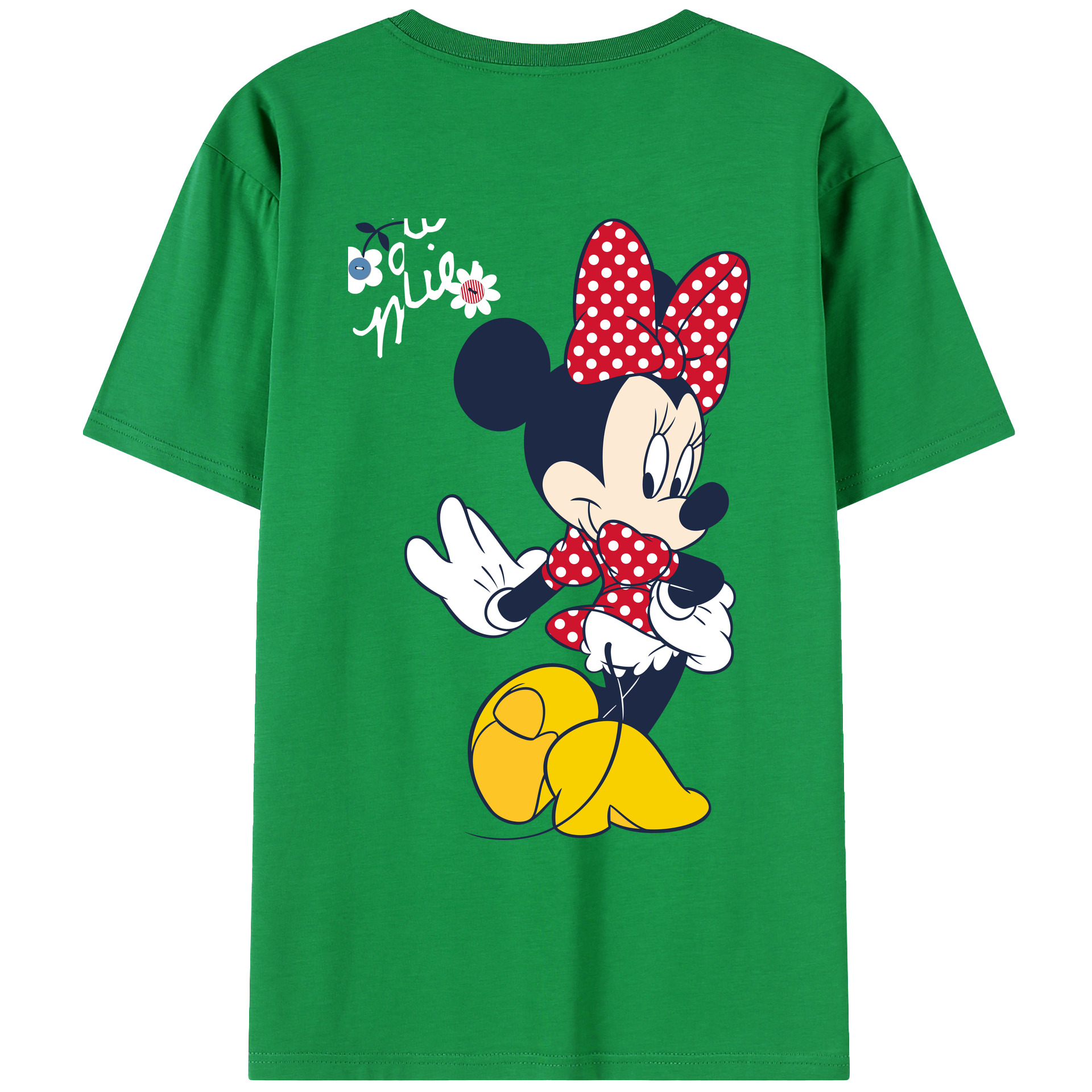 （画像用） ミッキーマウス Mickey Mouse レディース半袖Tシャツ(バックプリント)