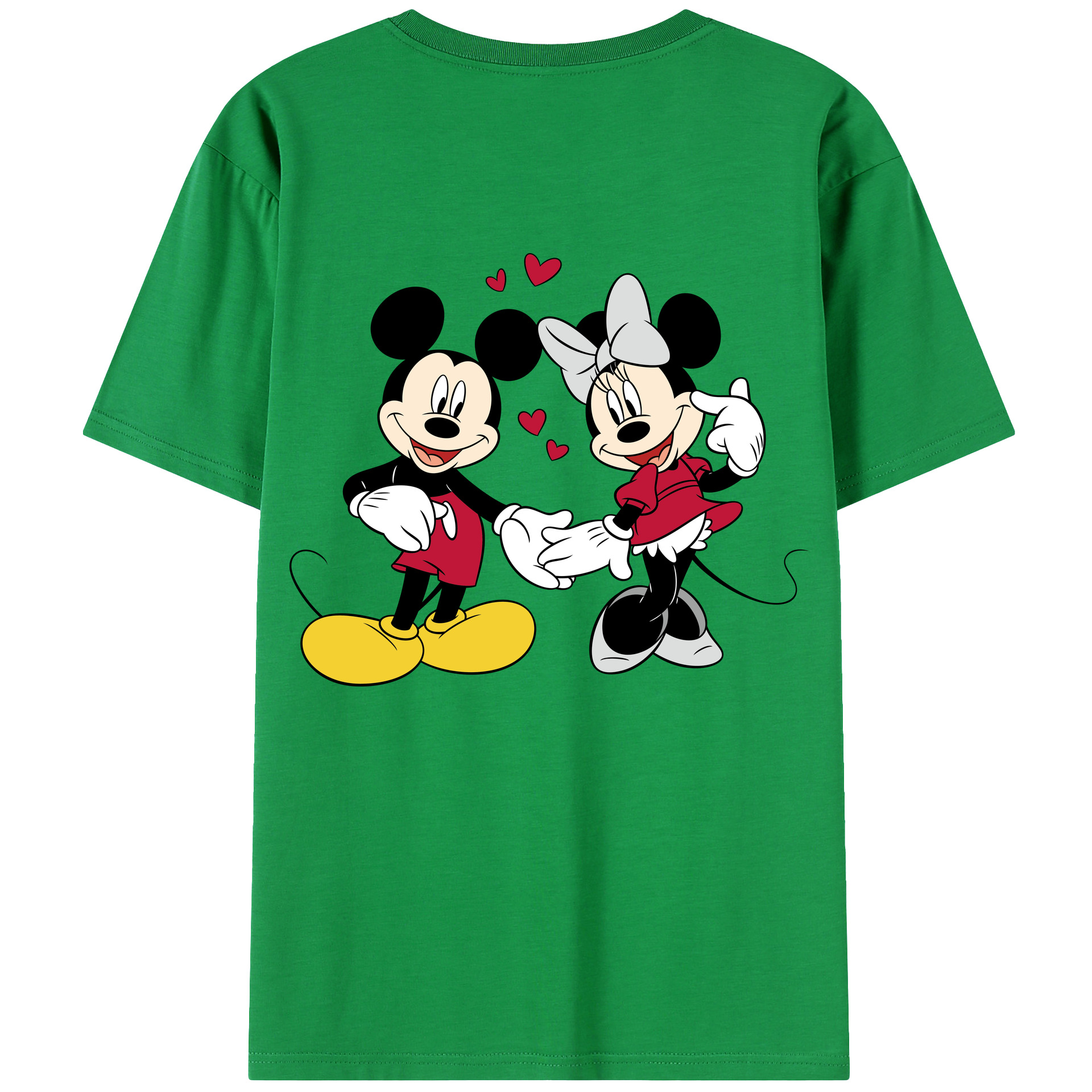 （画像用） ミッキーマウス Mickey Mouse レディース半袖Tシャツ(バックプリント)