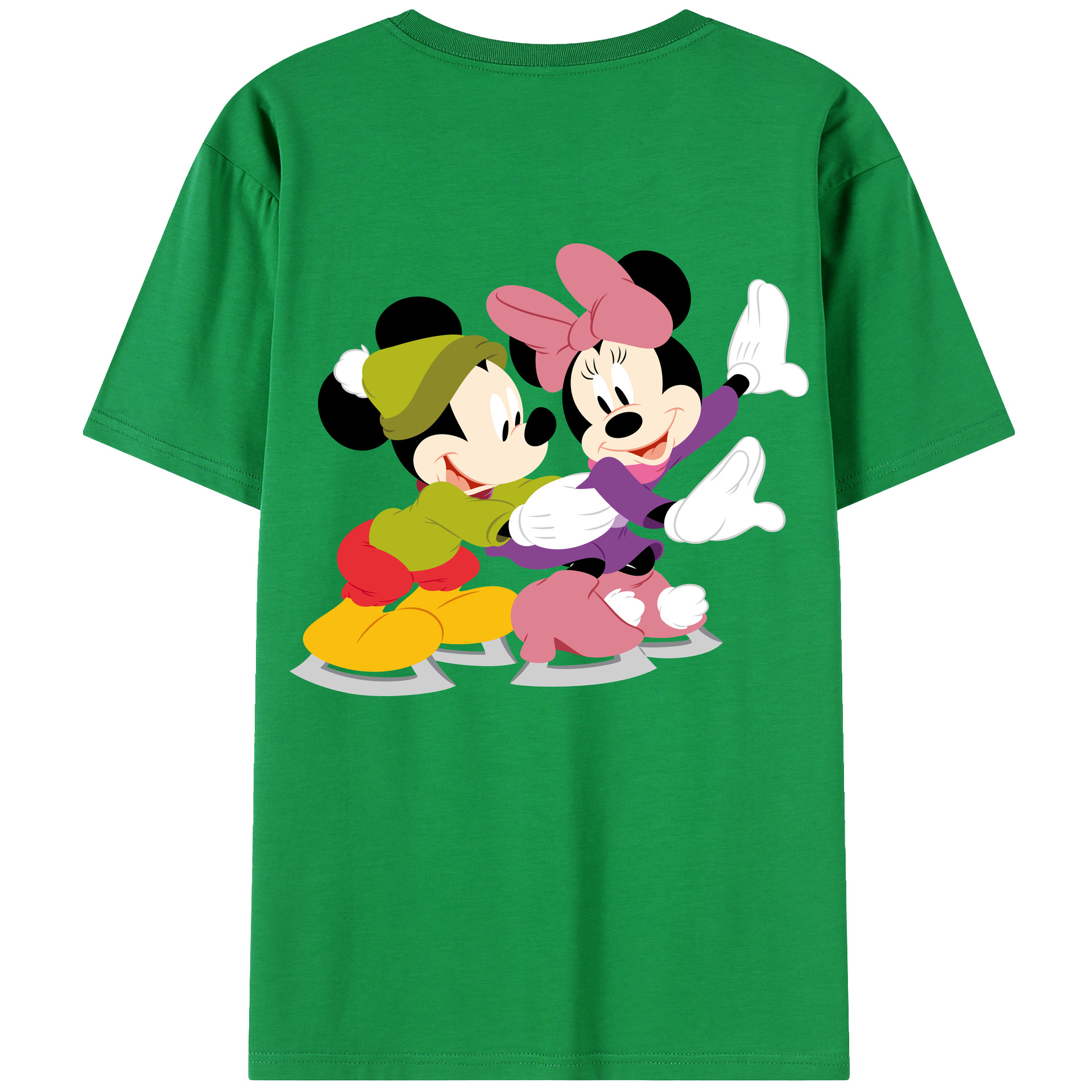 （画像用） ミッキーマウス Mickey Mouse レディース半袖Tシャツ(バックプリント)