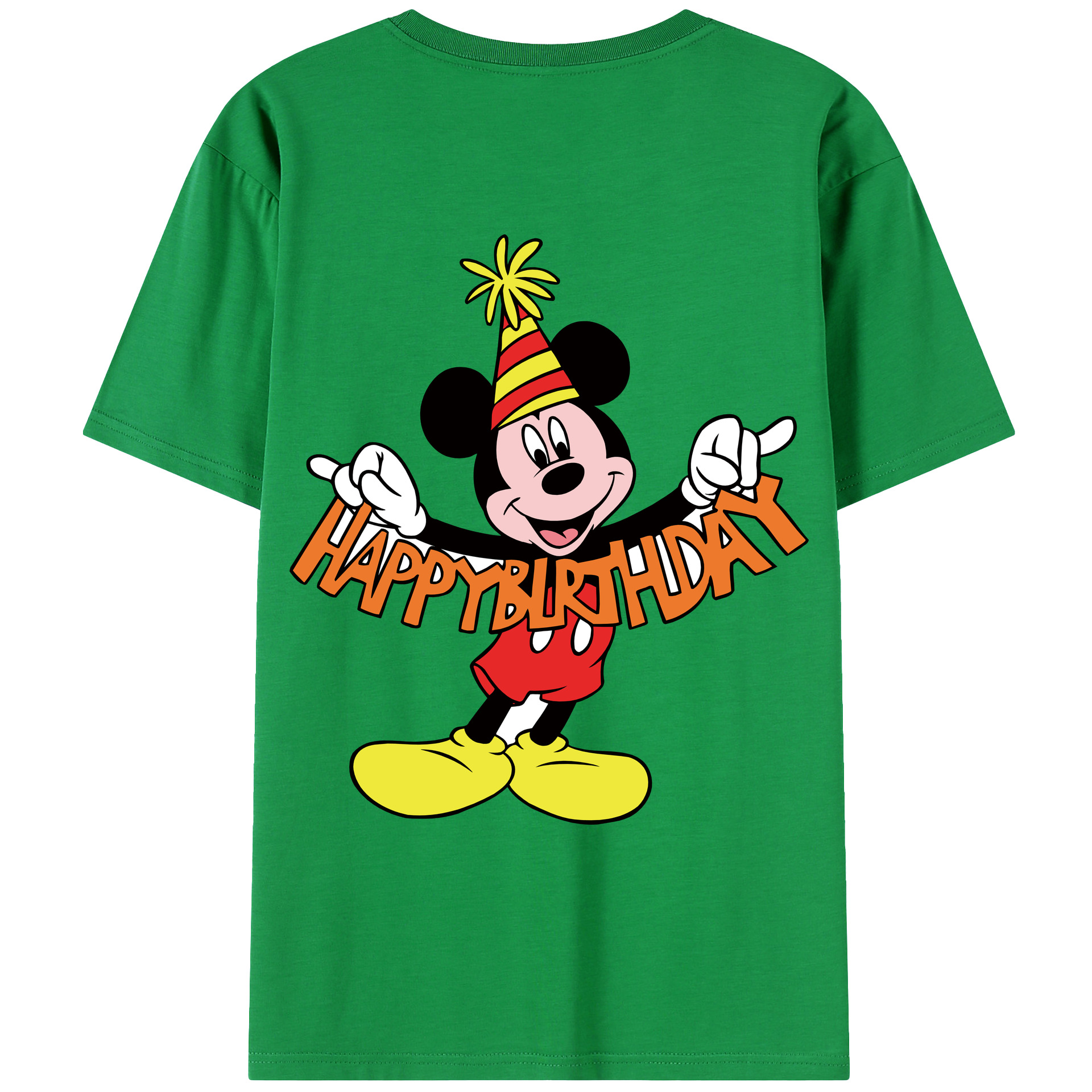 （画像用） ミッキーマウス Mickey Mouse レディース半袖Tシャツ(バックプリント)
